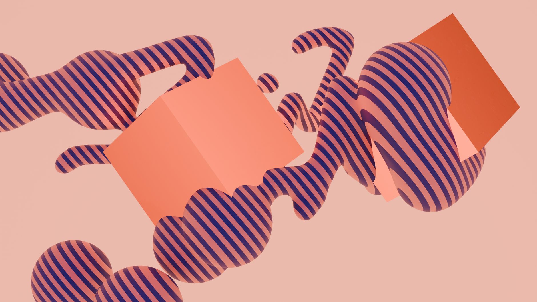 3d typography colorful render