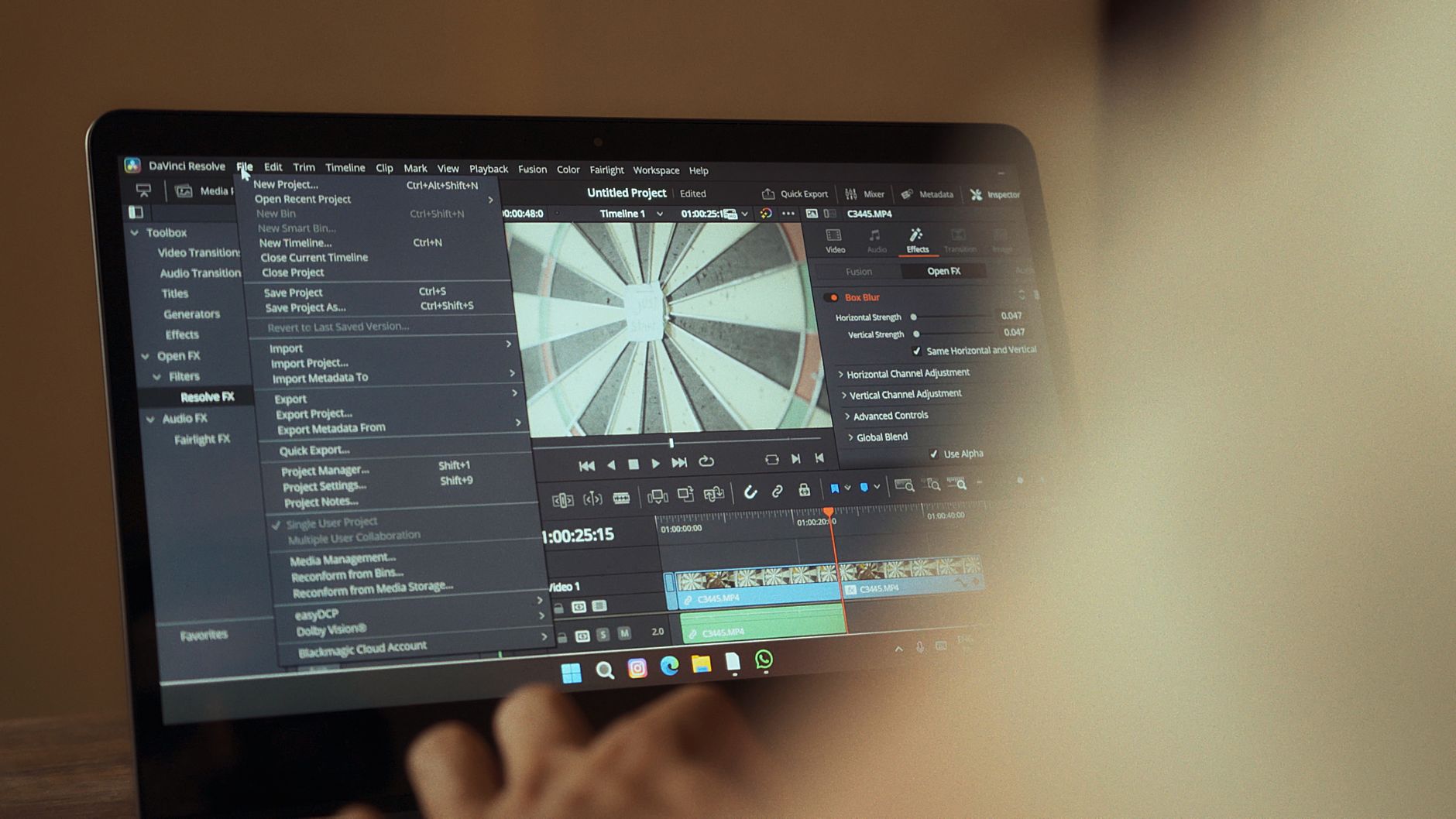 After effects workspace