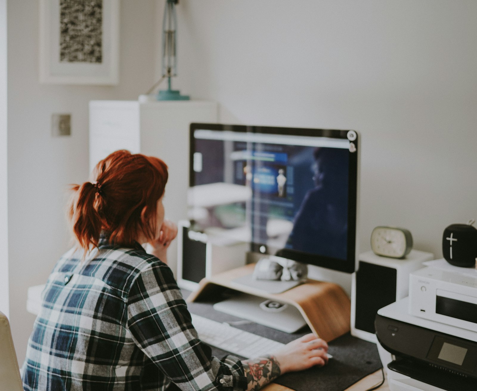 Animator working computer