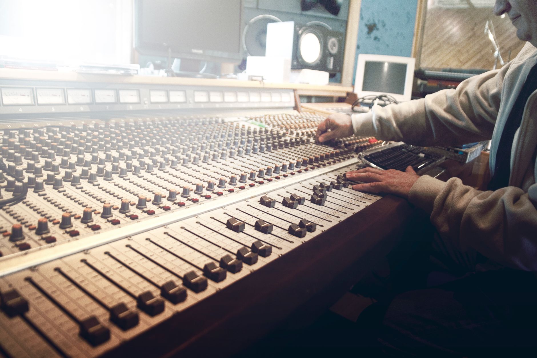 Audio engineer studio
