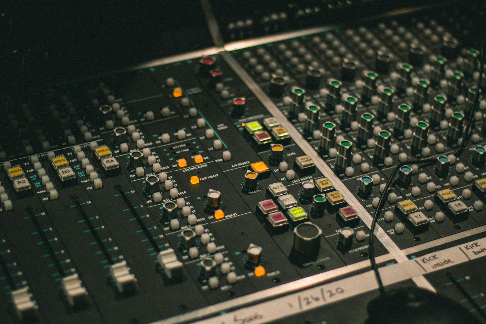 Audio mixing studio