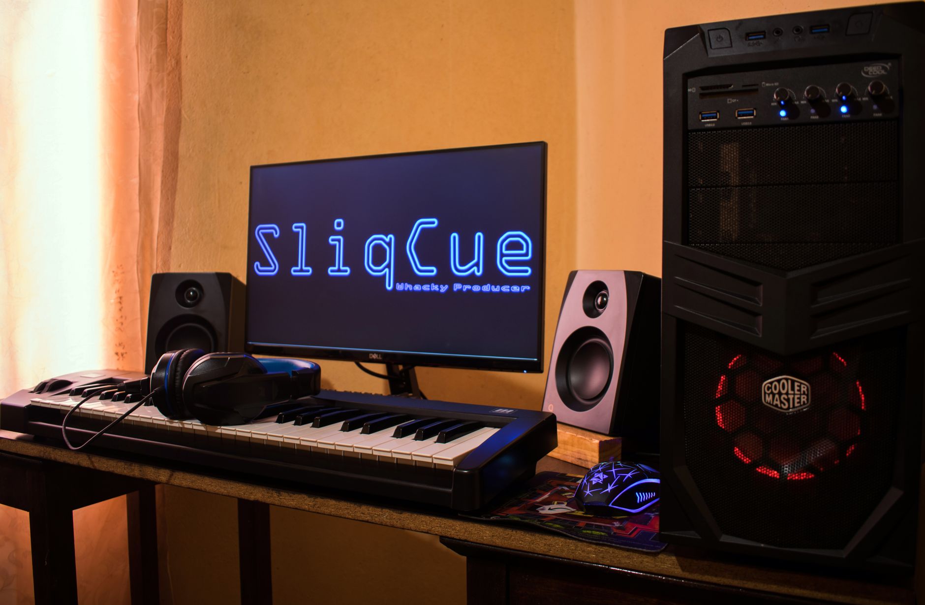 Audio music production studio