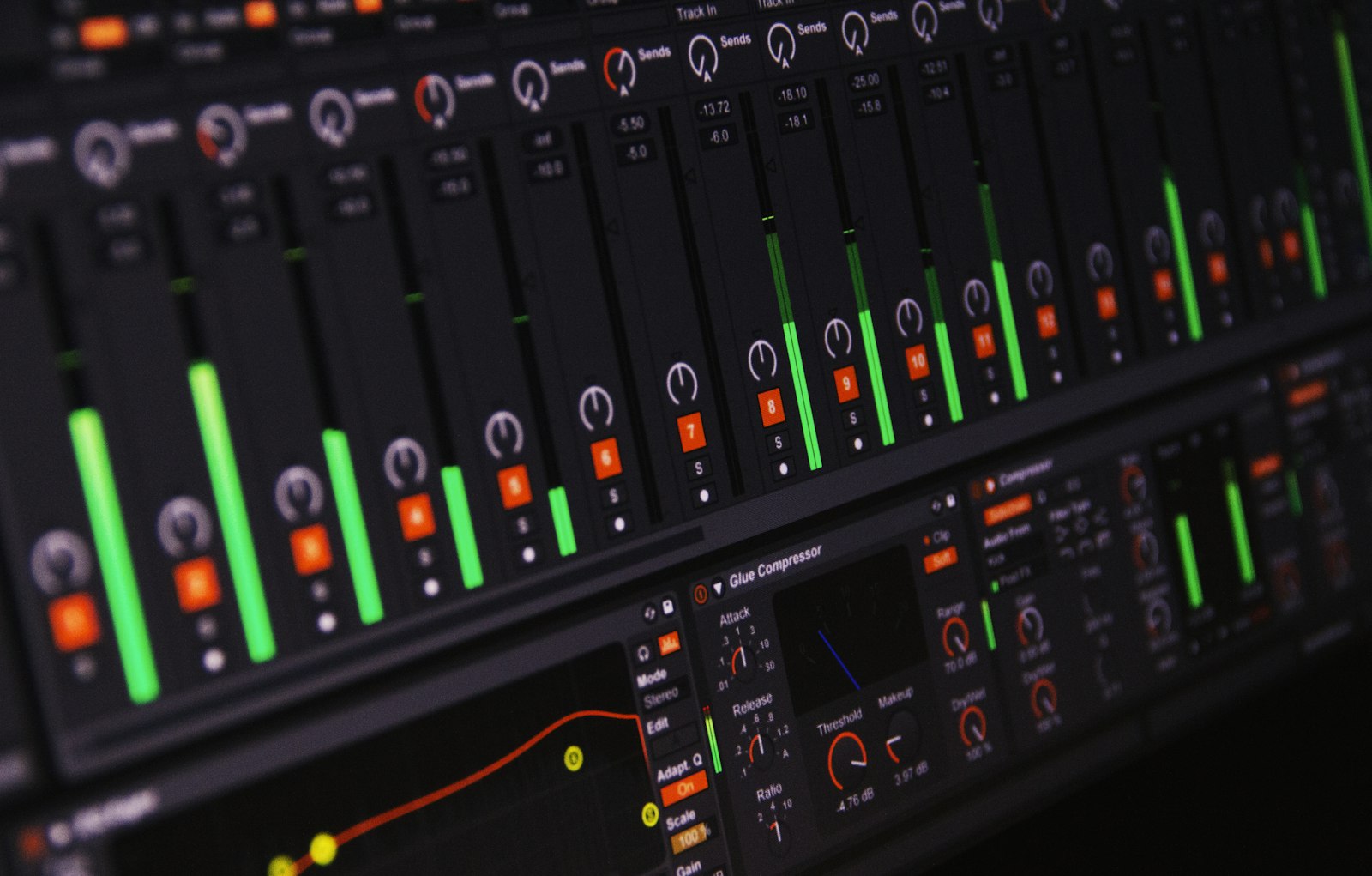 Audio music waveform