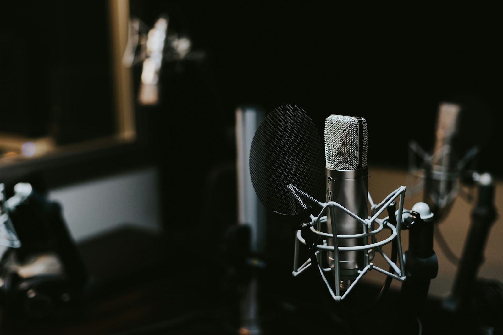 Audio recording microphone setup