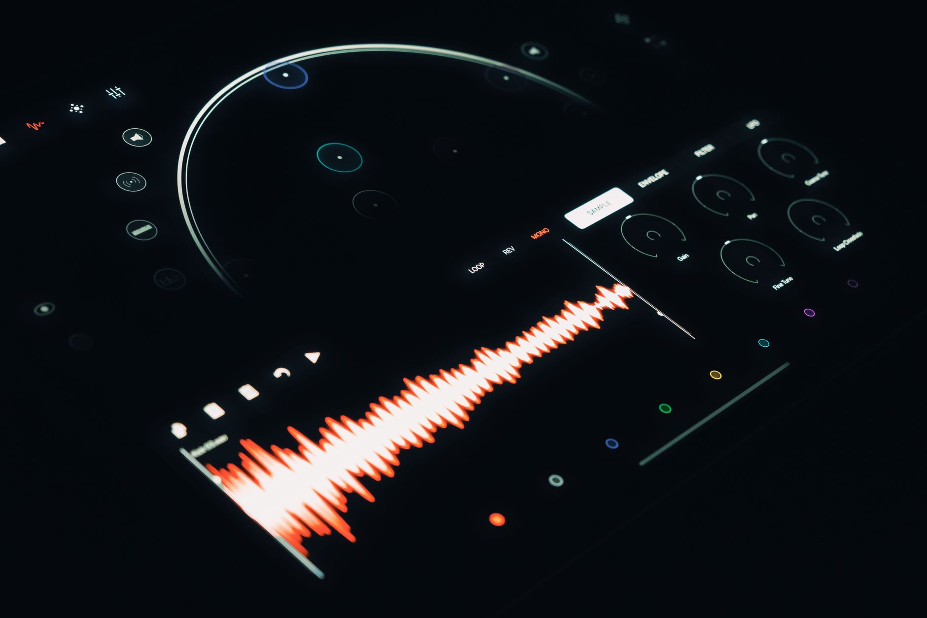 Audio spectrum sound waves