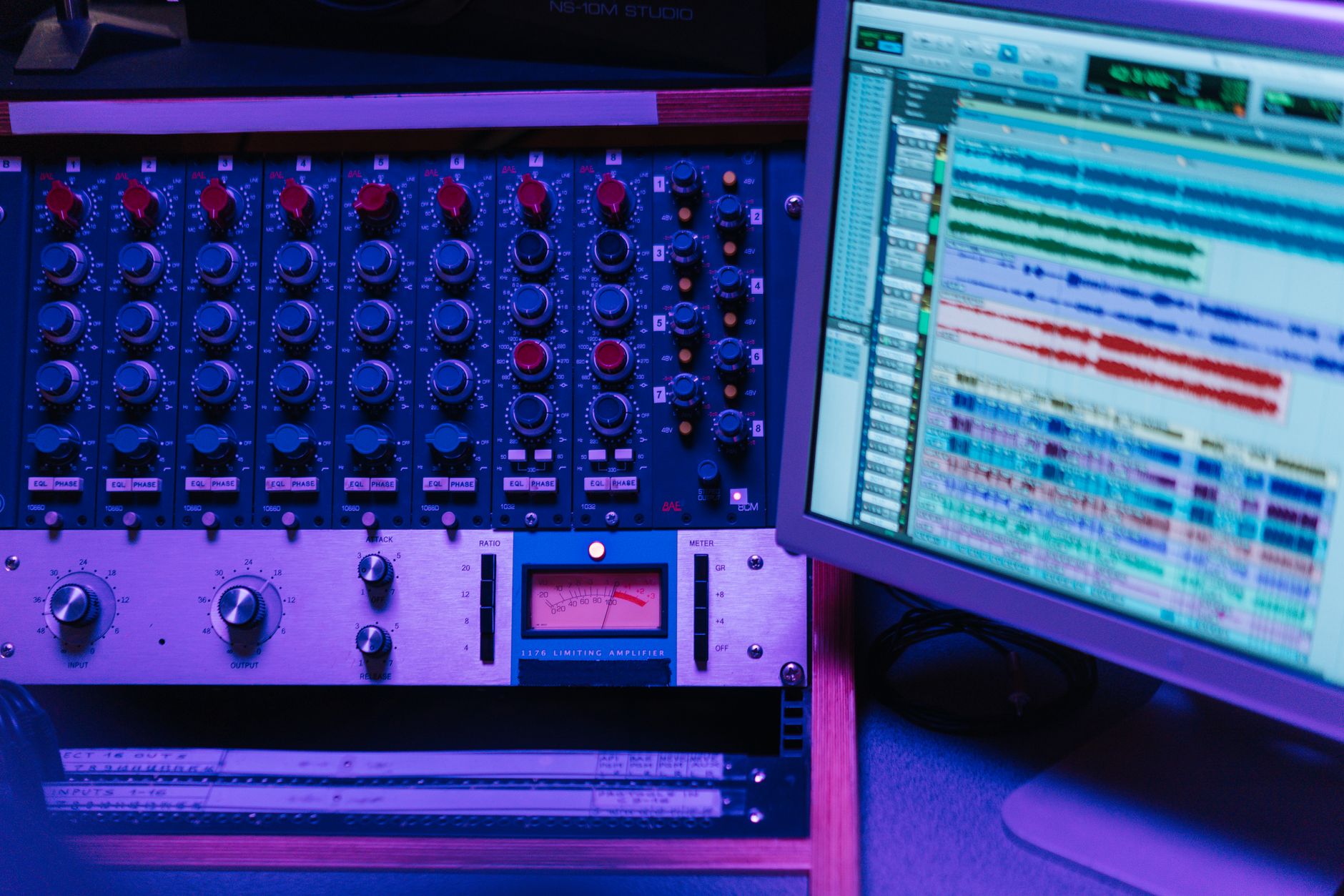 Audio video editing tracks