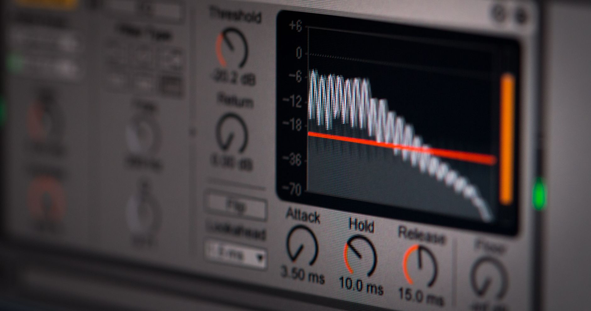 Audio waveform cleanup screen