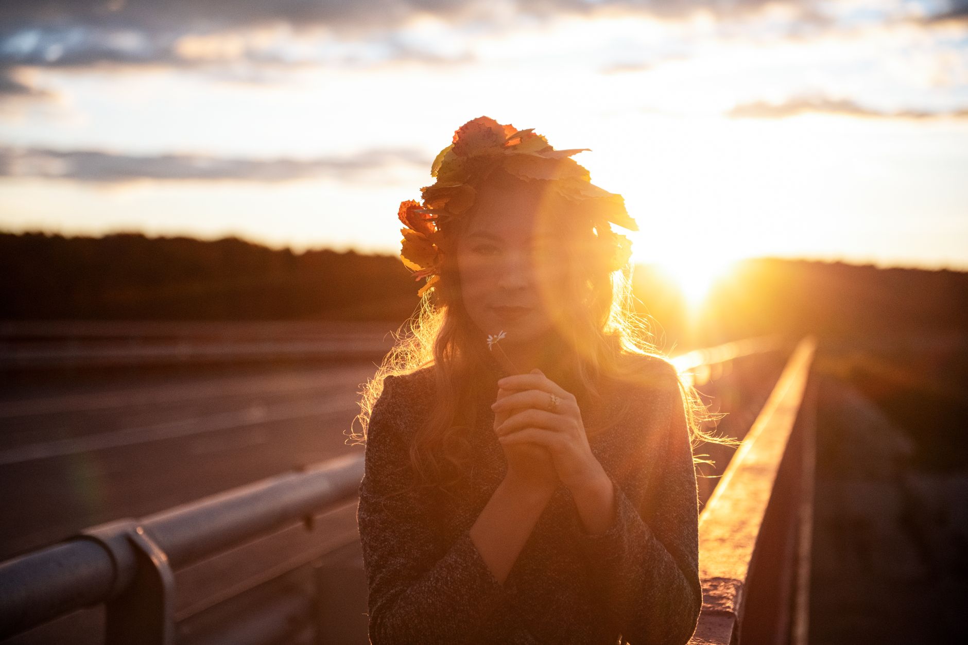 Backlit subject golden hour