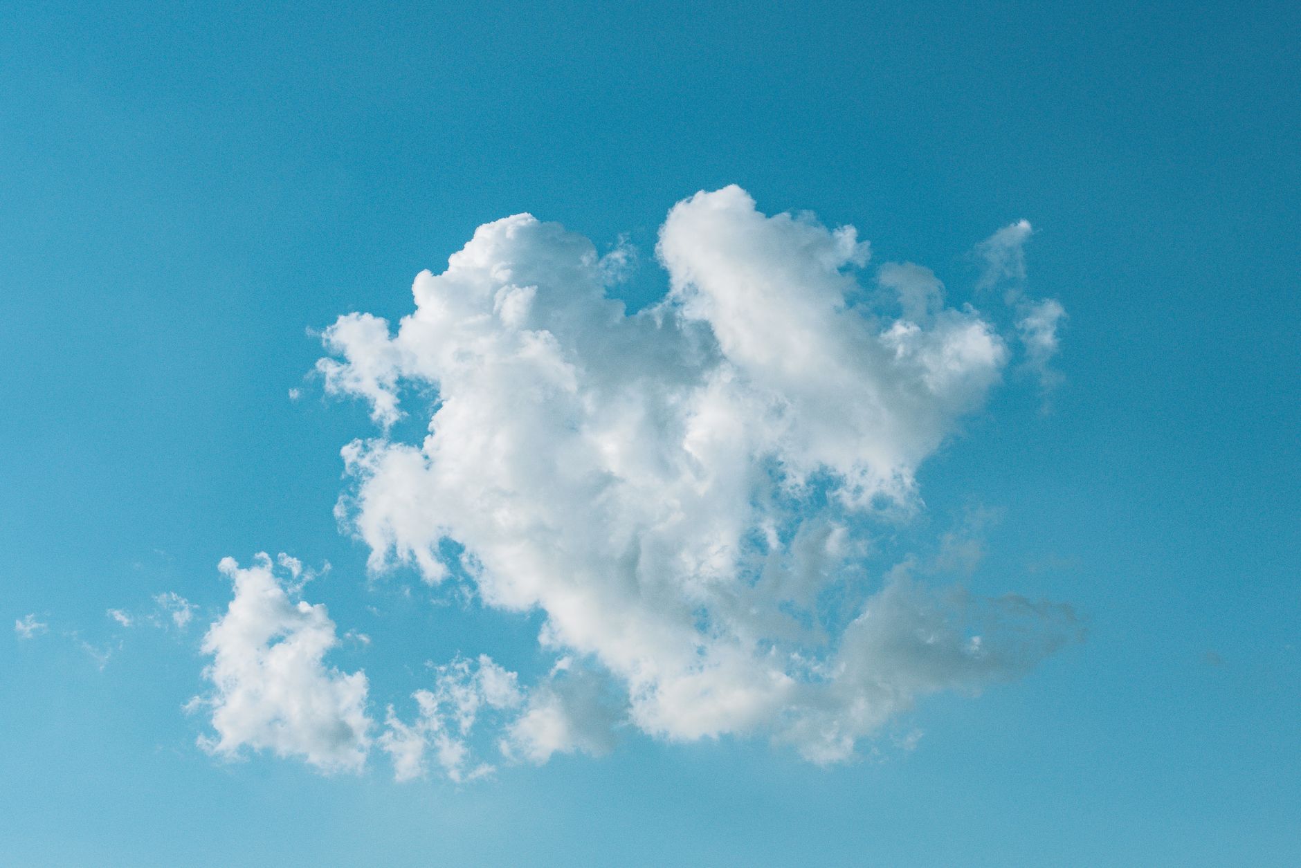 Blue sky white clouds landscape