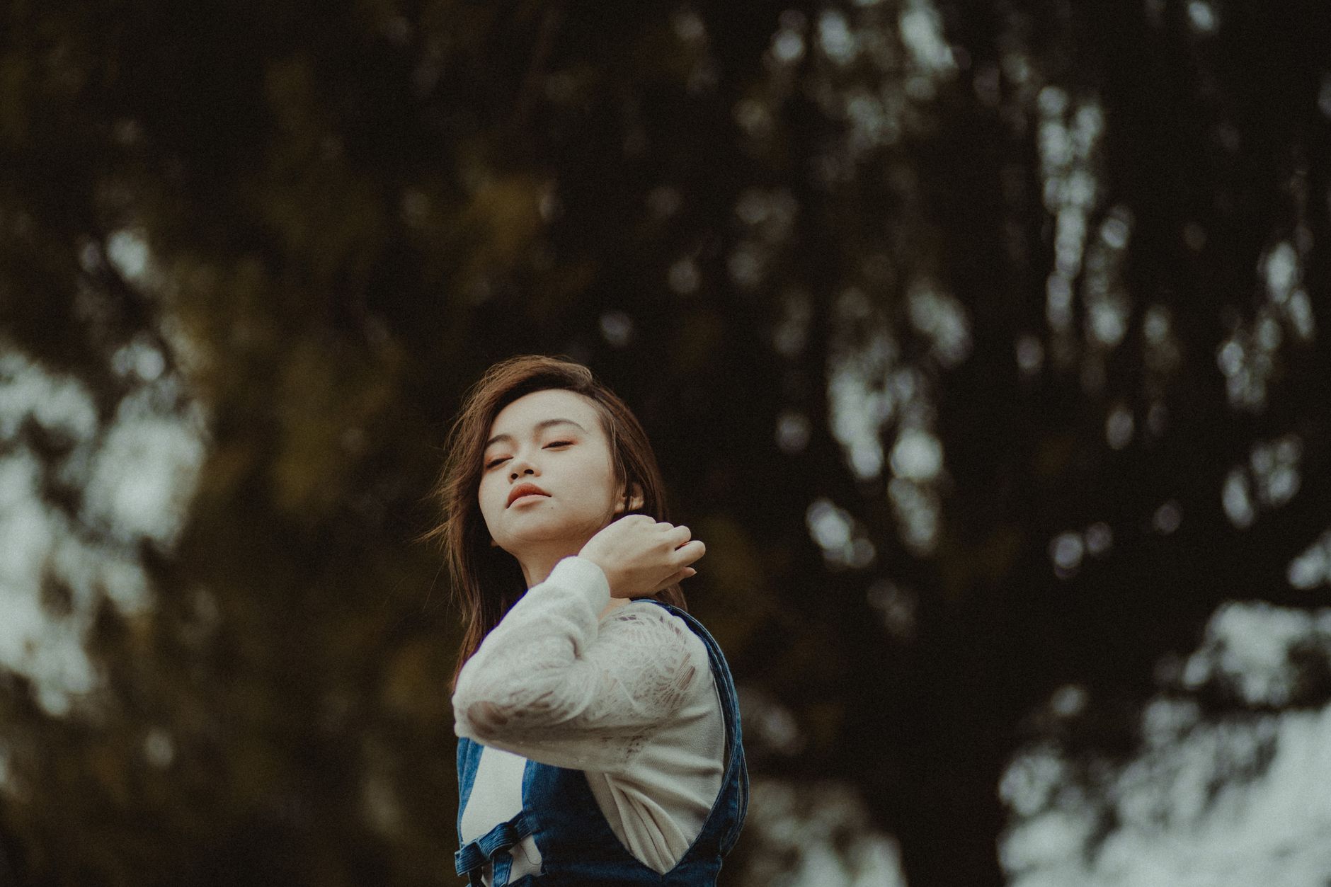 Blurred background portrait cinematic