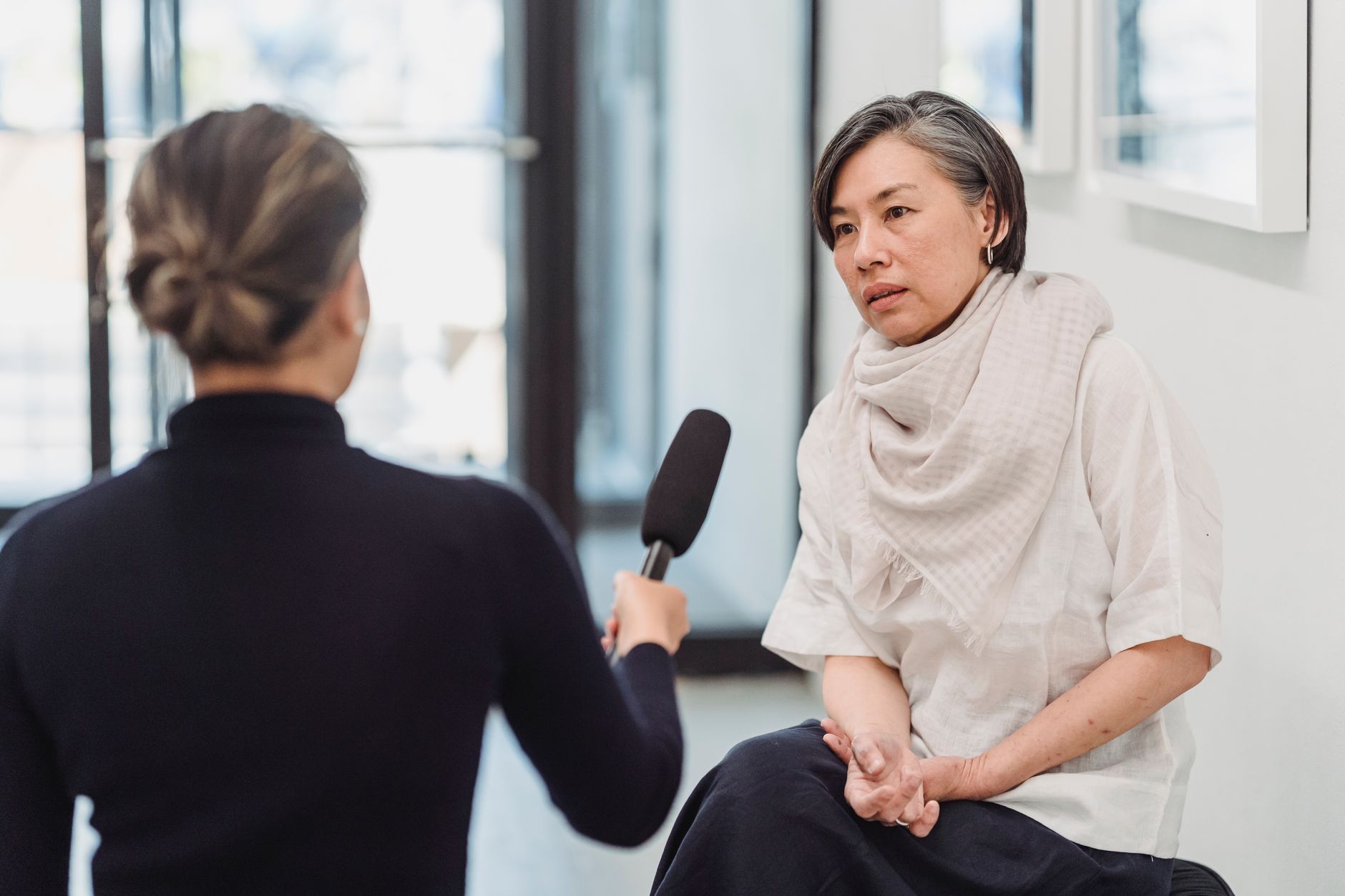 Business testimonial interview