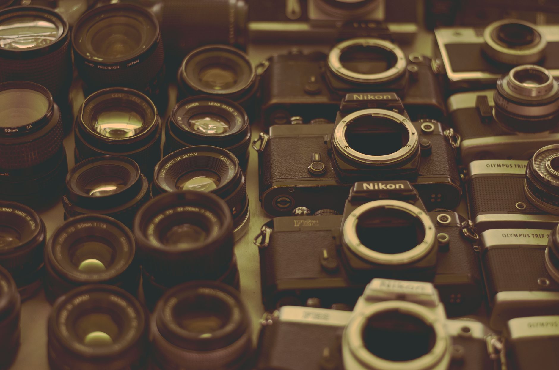 Camera lenses collection