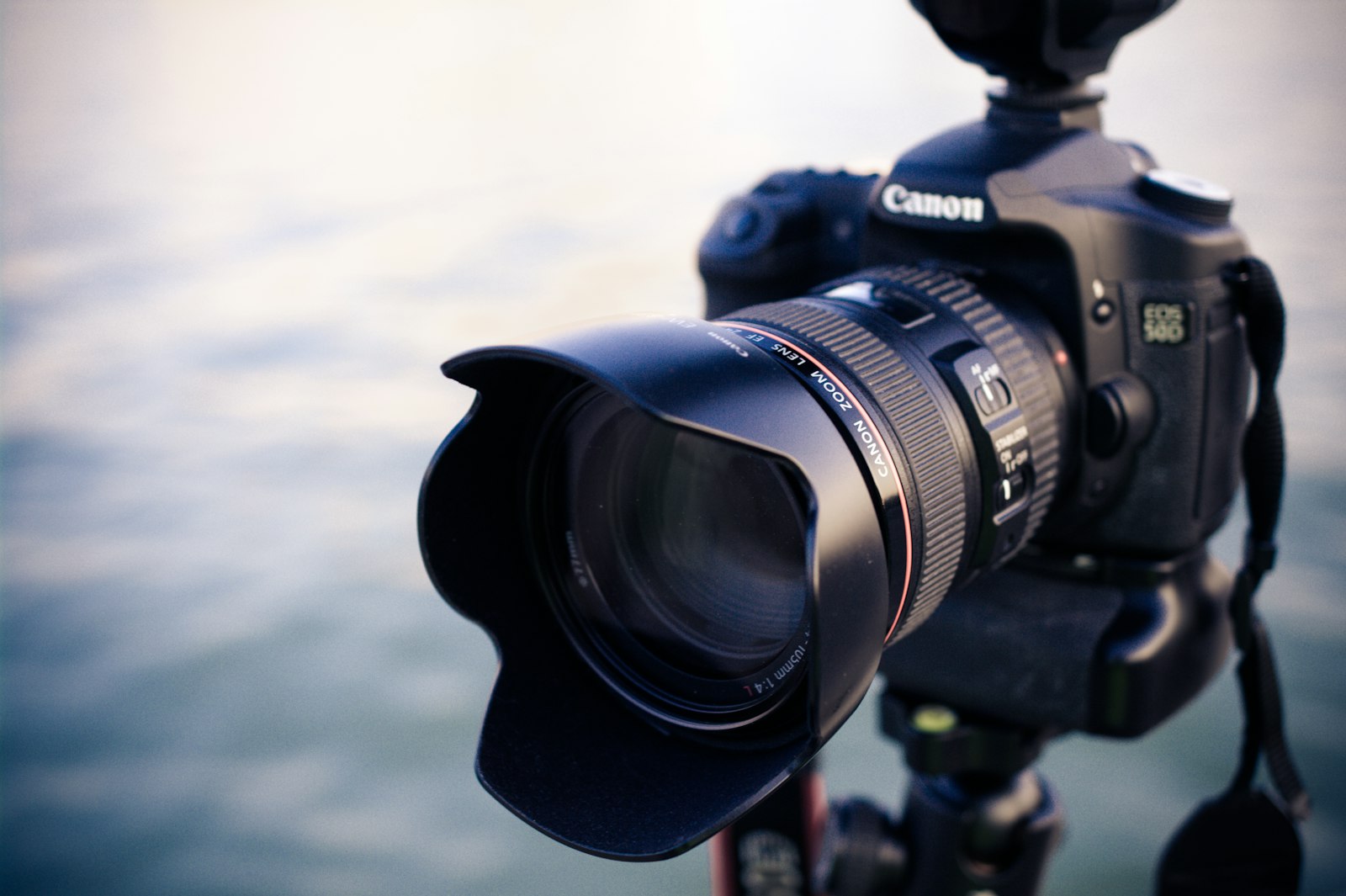 Camera on tripod filming