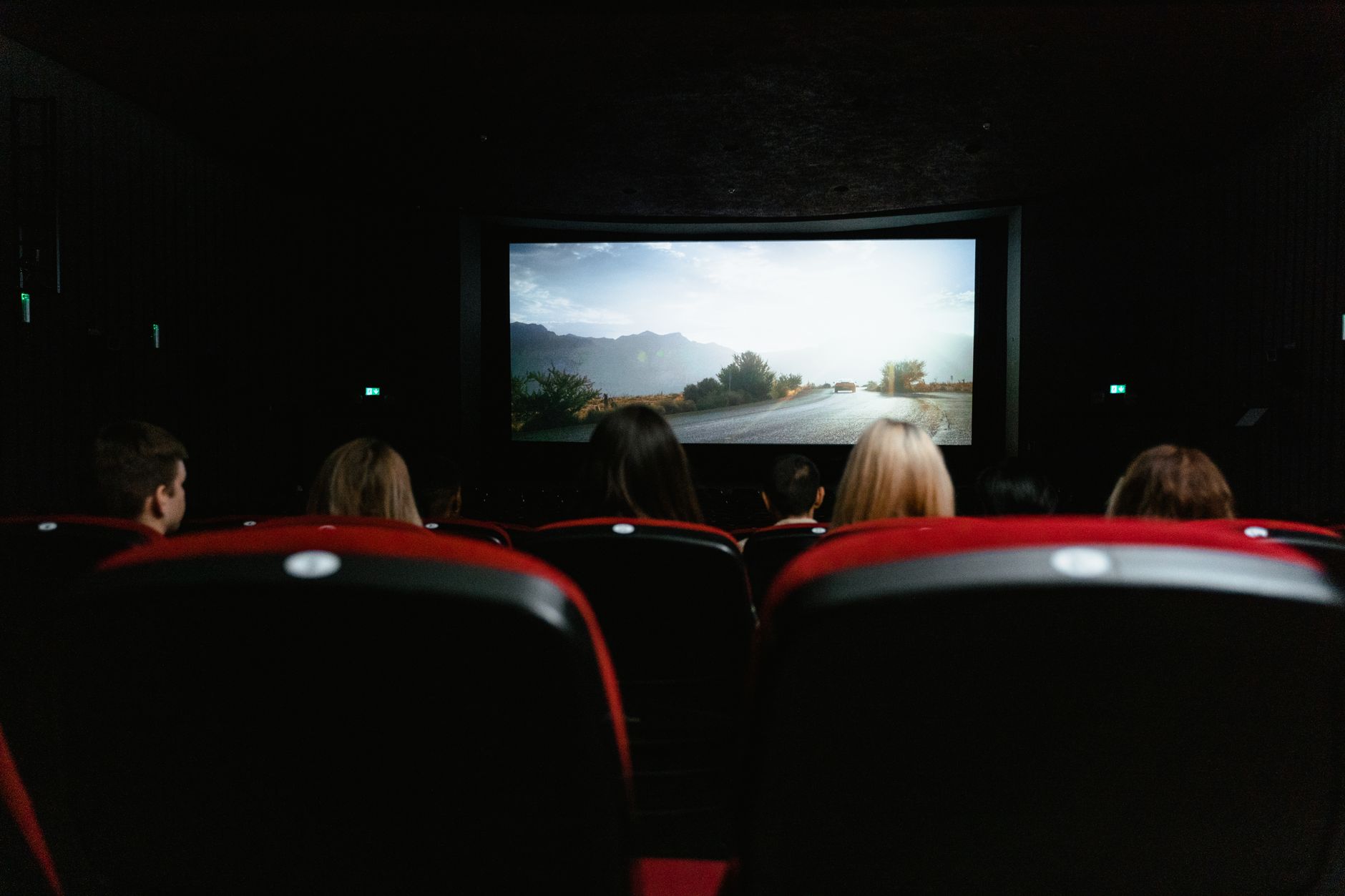 Cinema theater dark screen