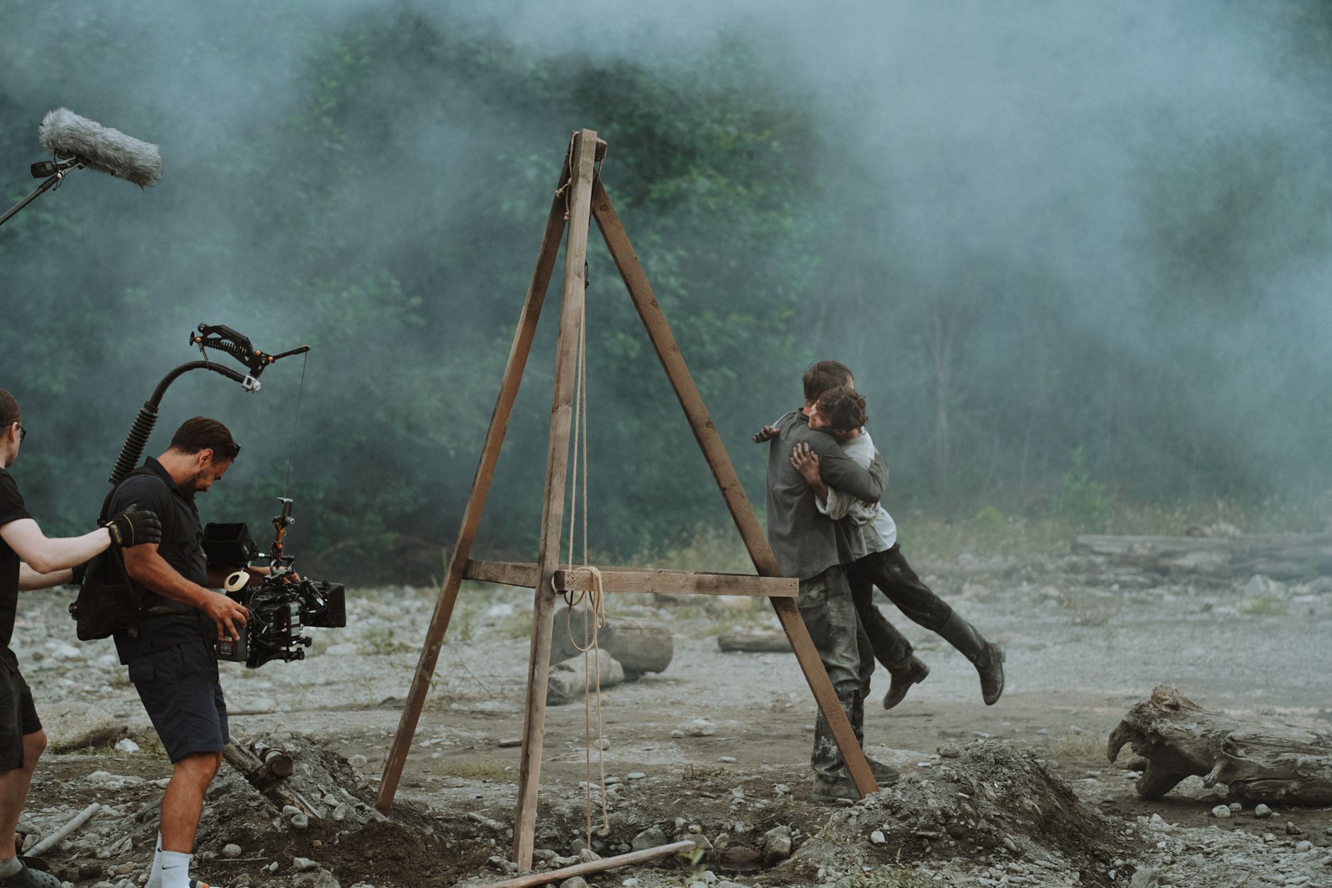 Cinematic dramatic film moment