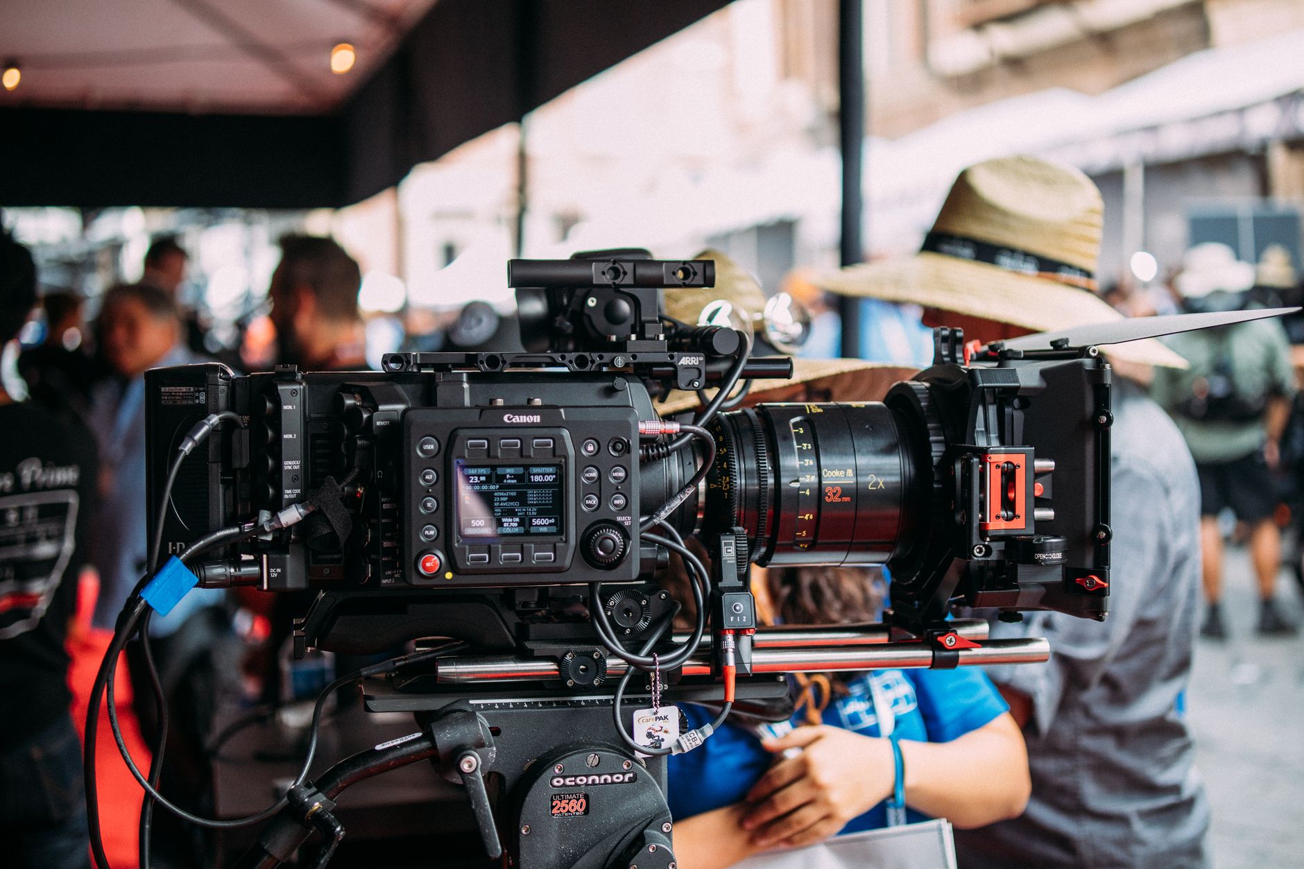 Cinematography camera setup outdoor