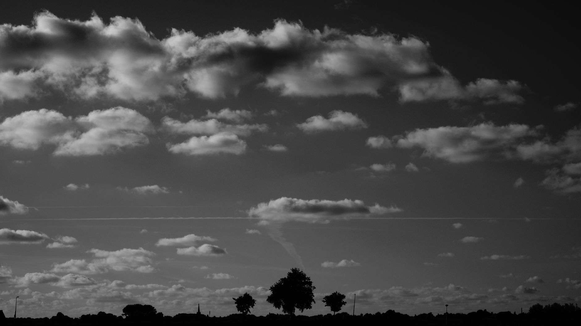 Cloudy sky landscape mood