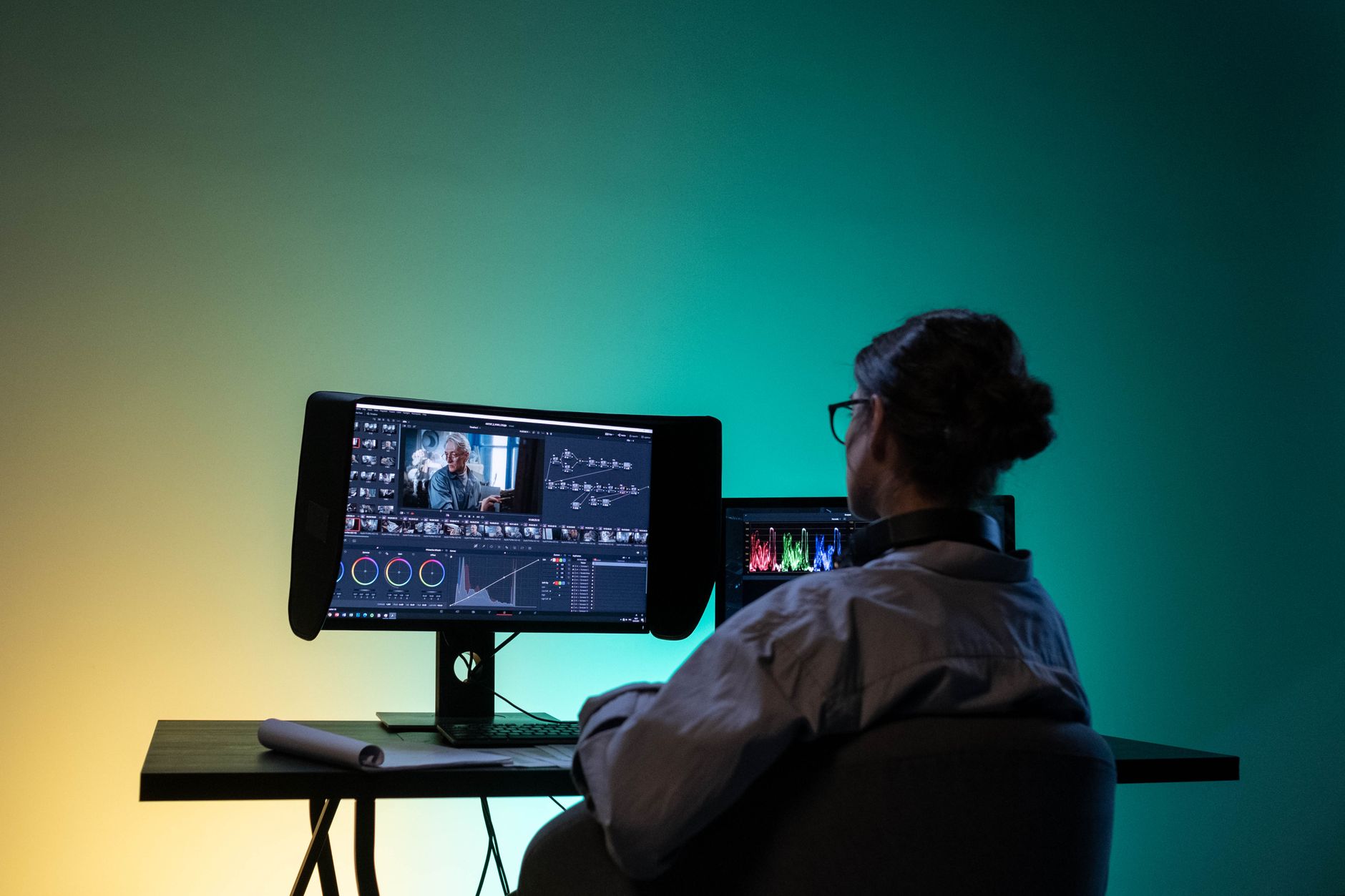 Color grading monitor screen