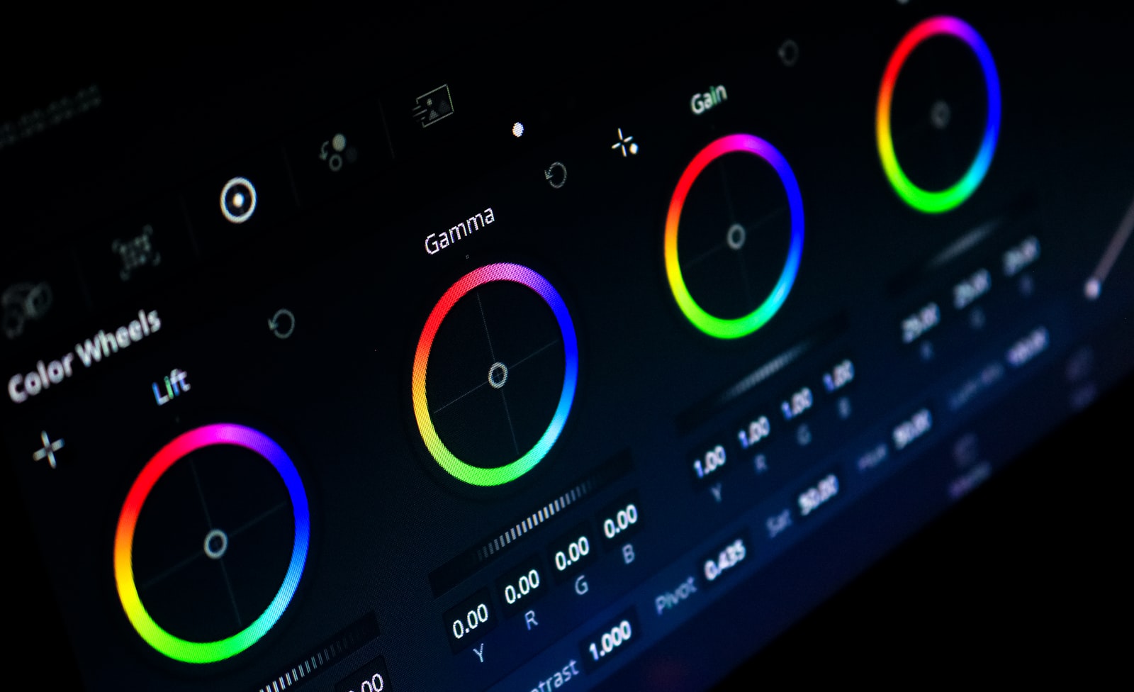Color grading scopes monitor