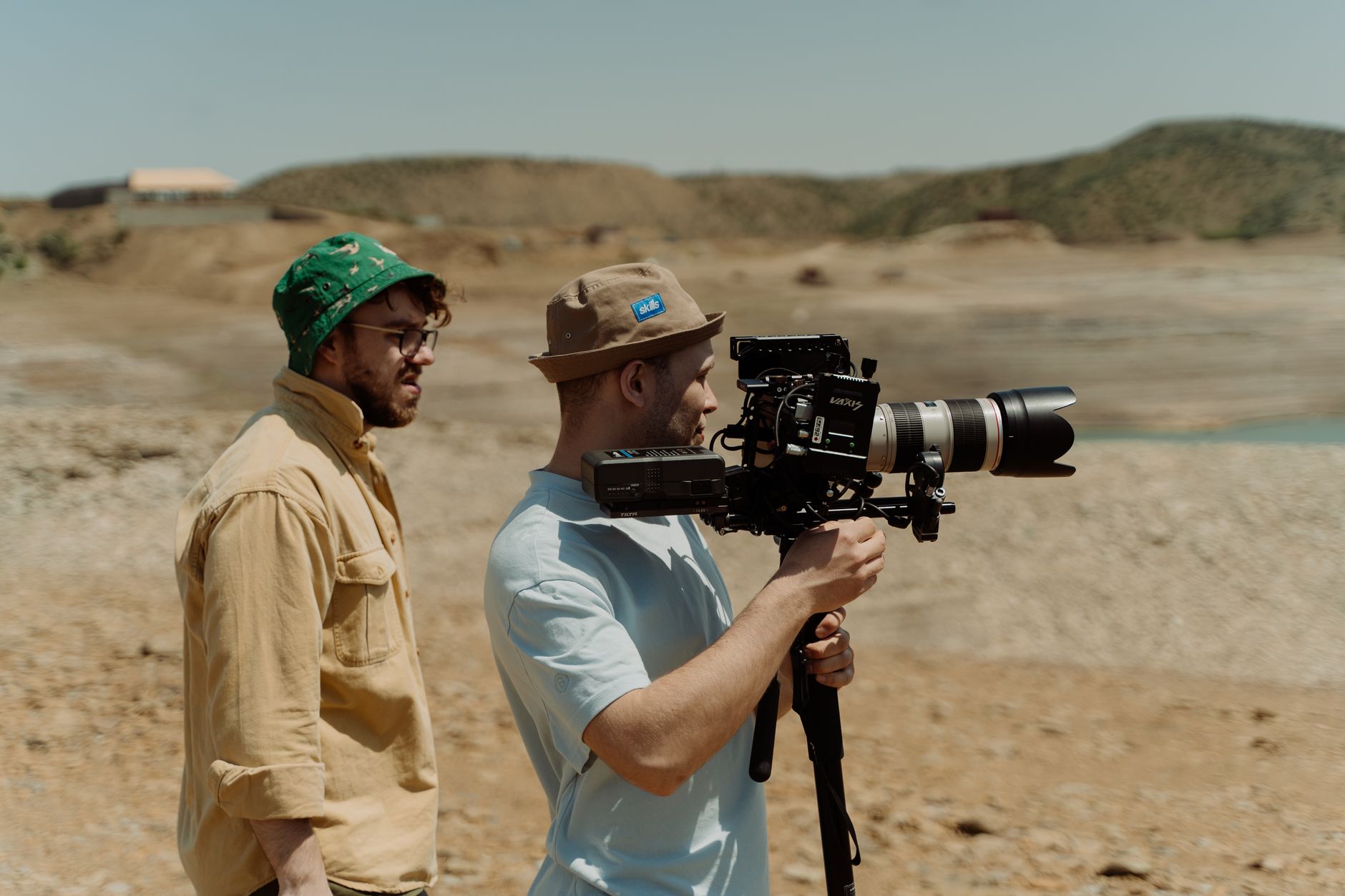 Colorist comparing footage