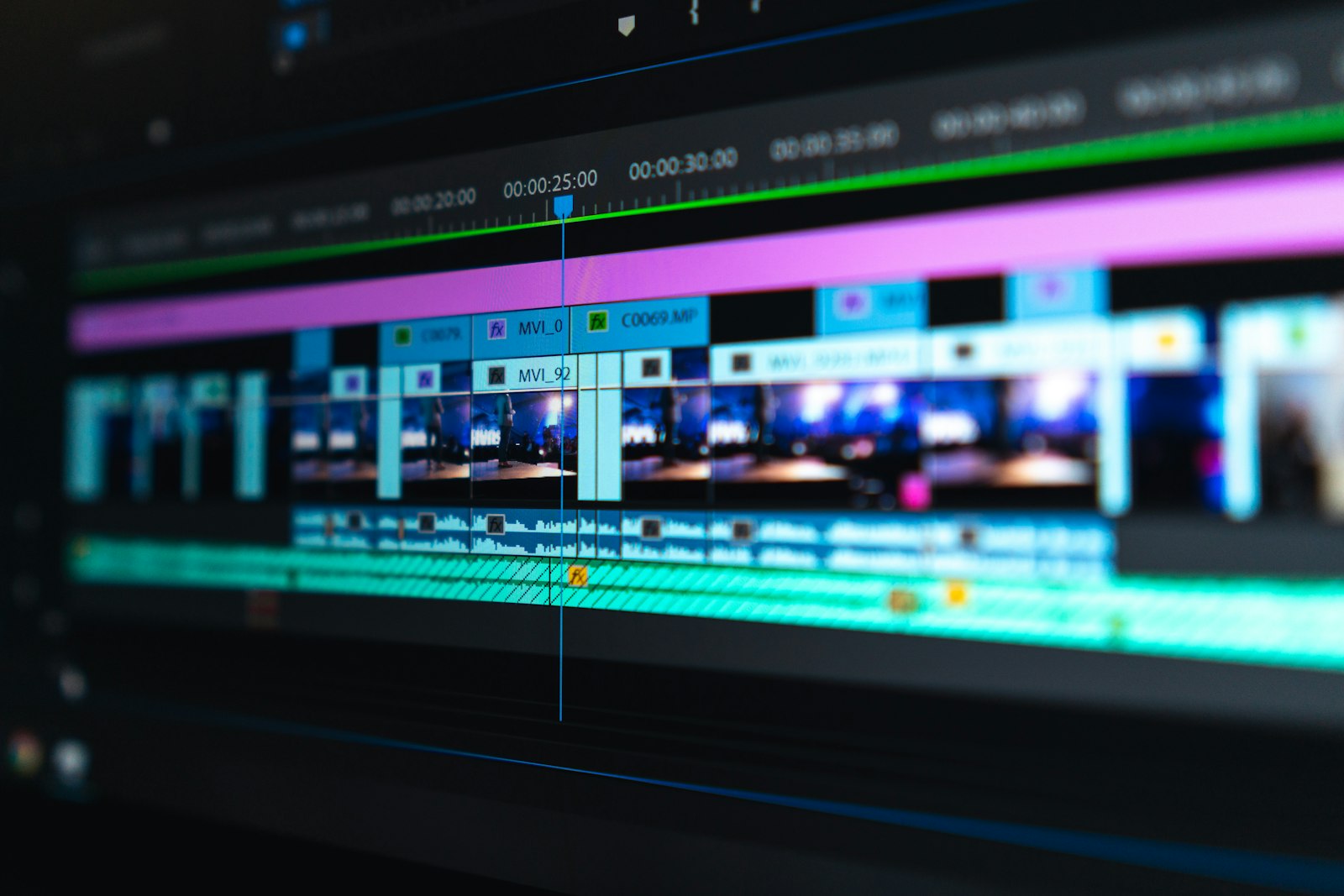 Computer screens video editing