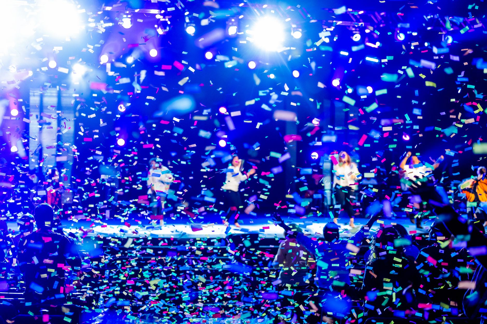 Confetti explosion celebration