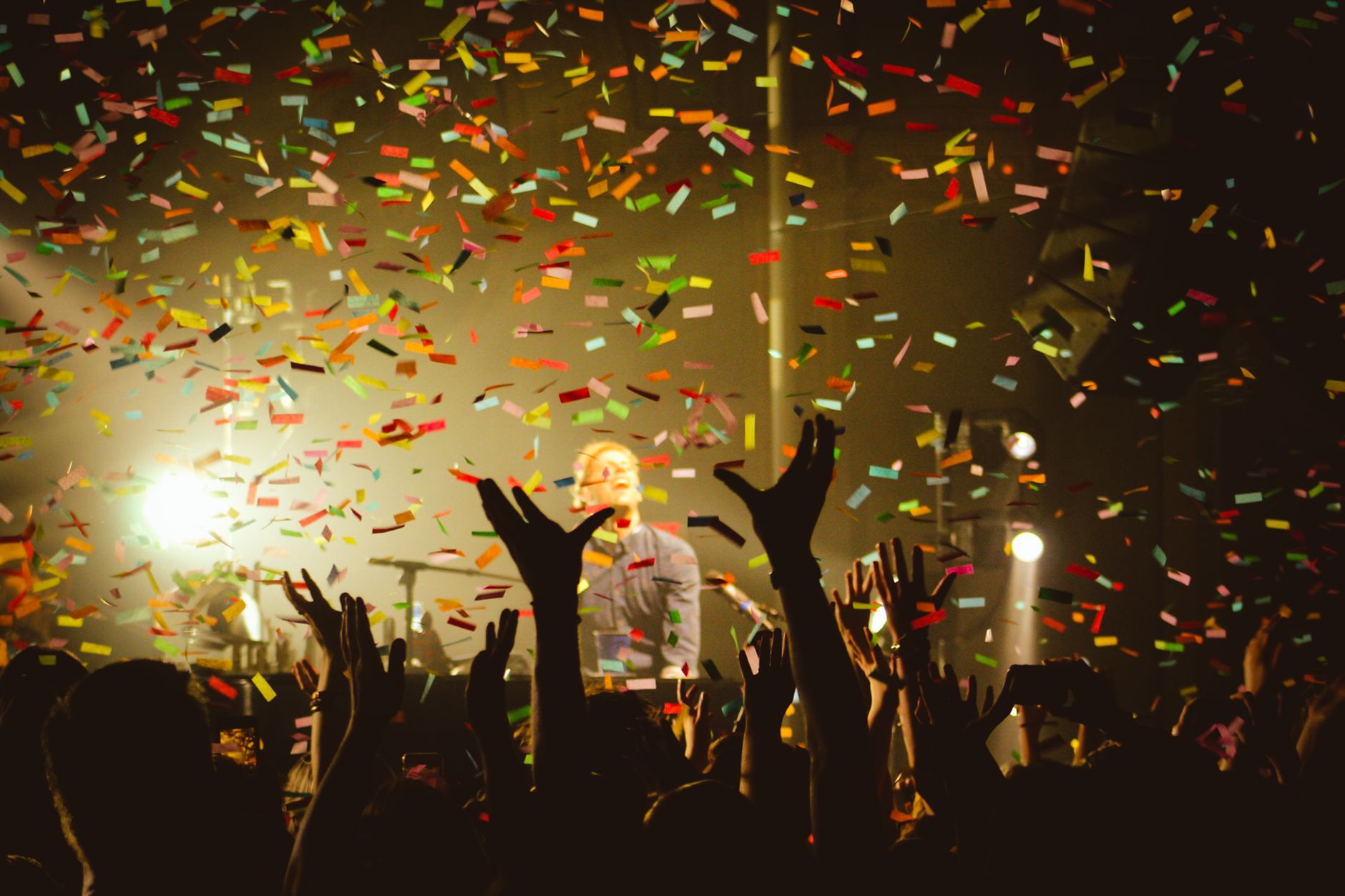 Confetti falling party