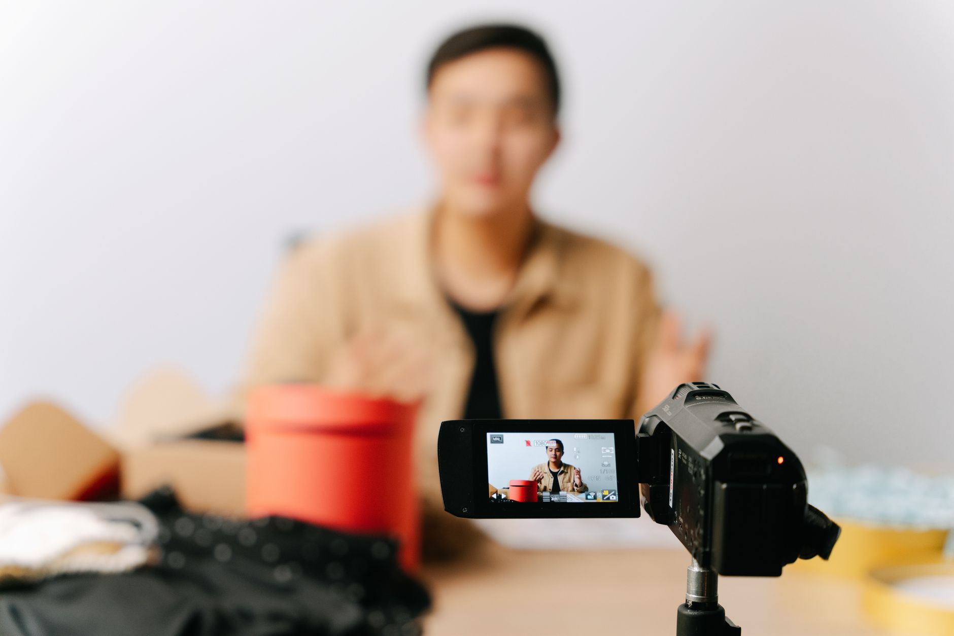 Content creator vlogging