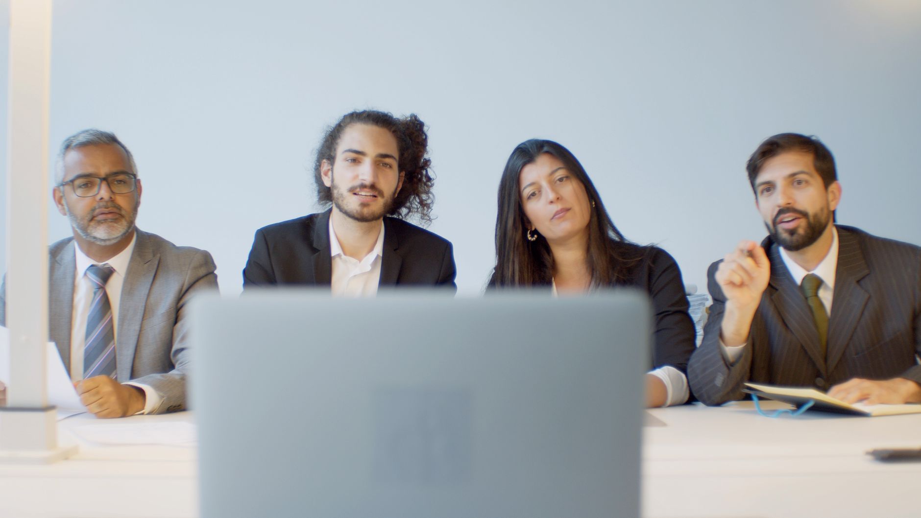Corporate video interview office