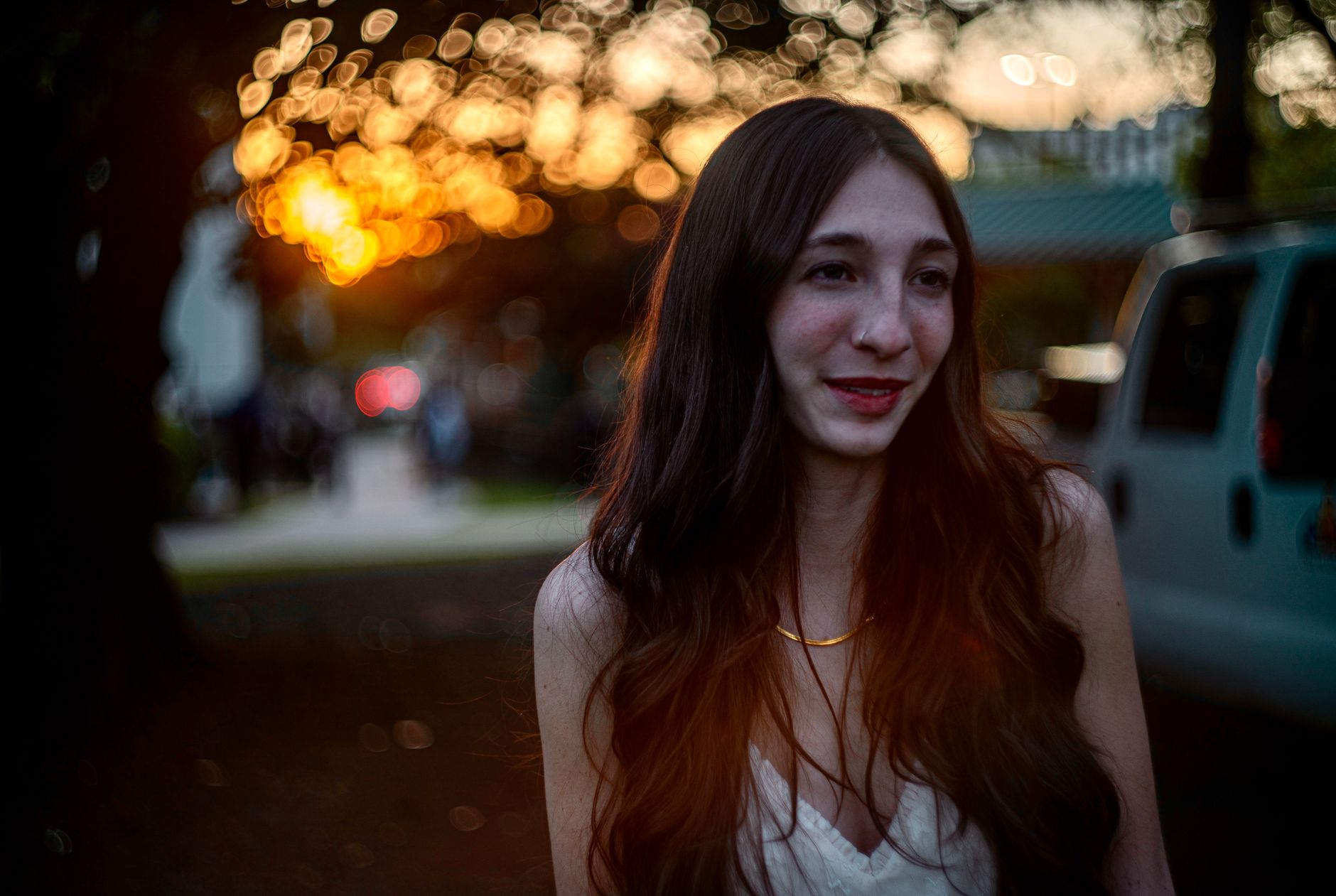 Creamy bokeh portrait