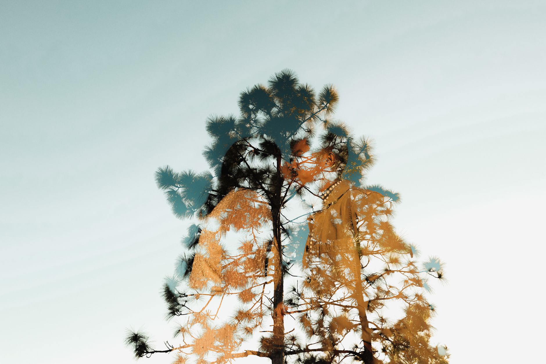 Creative double exposure abstract