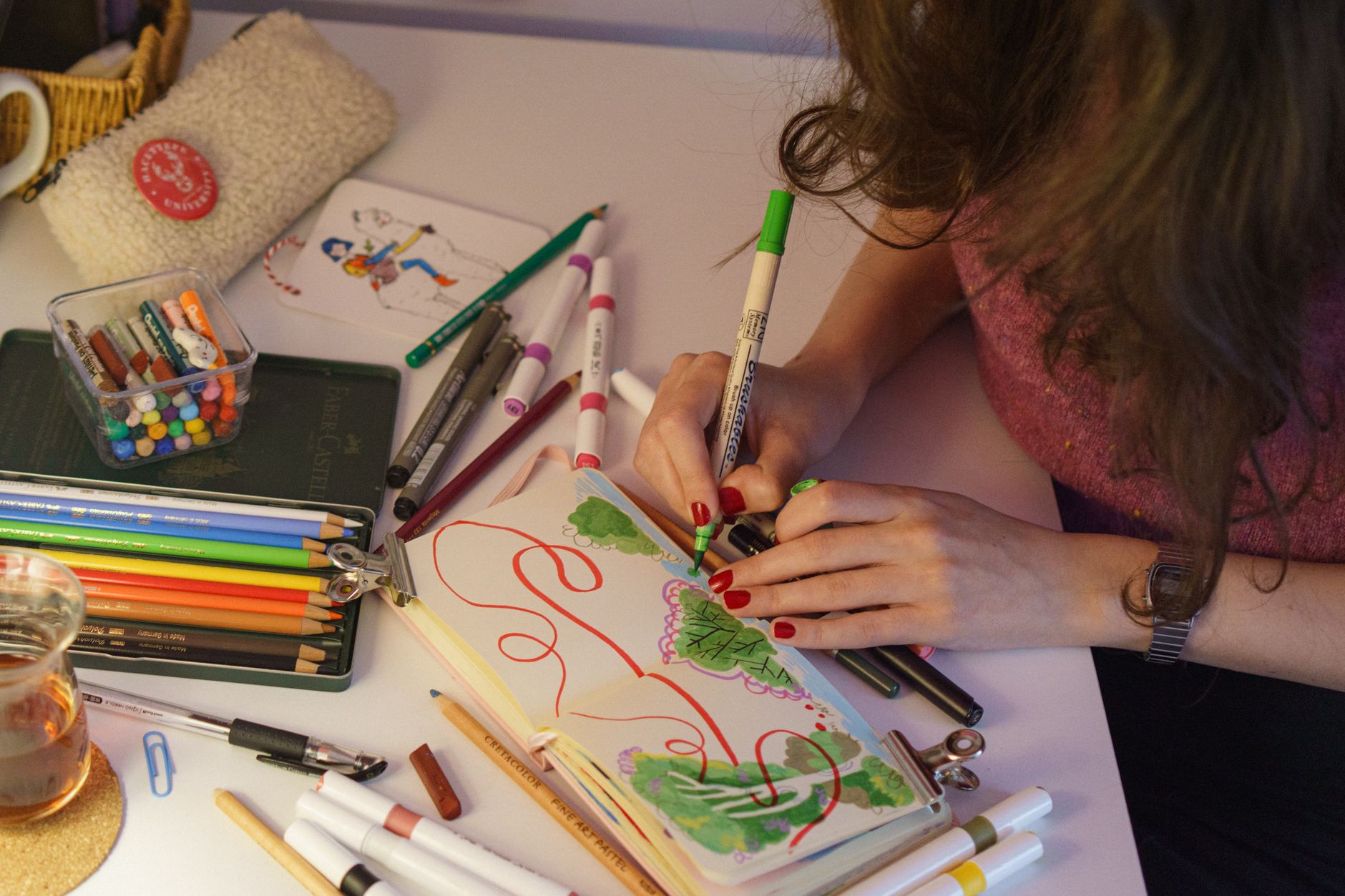 Creative illustration workspace