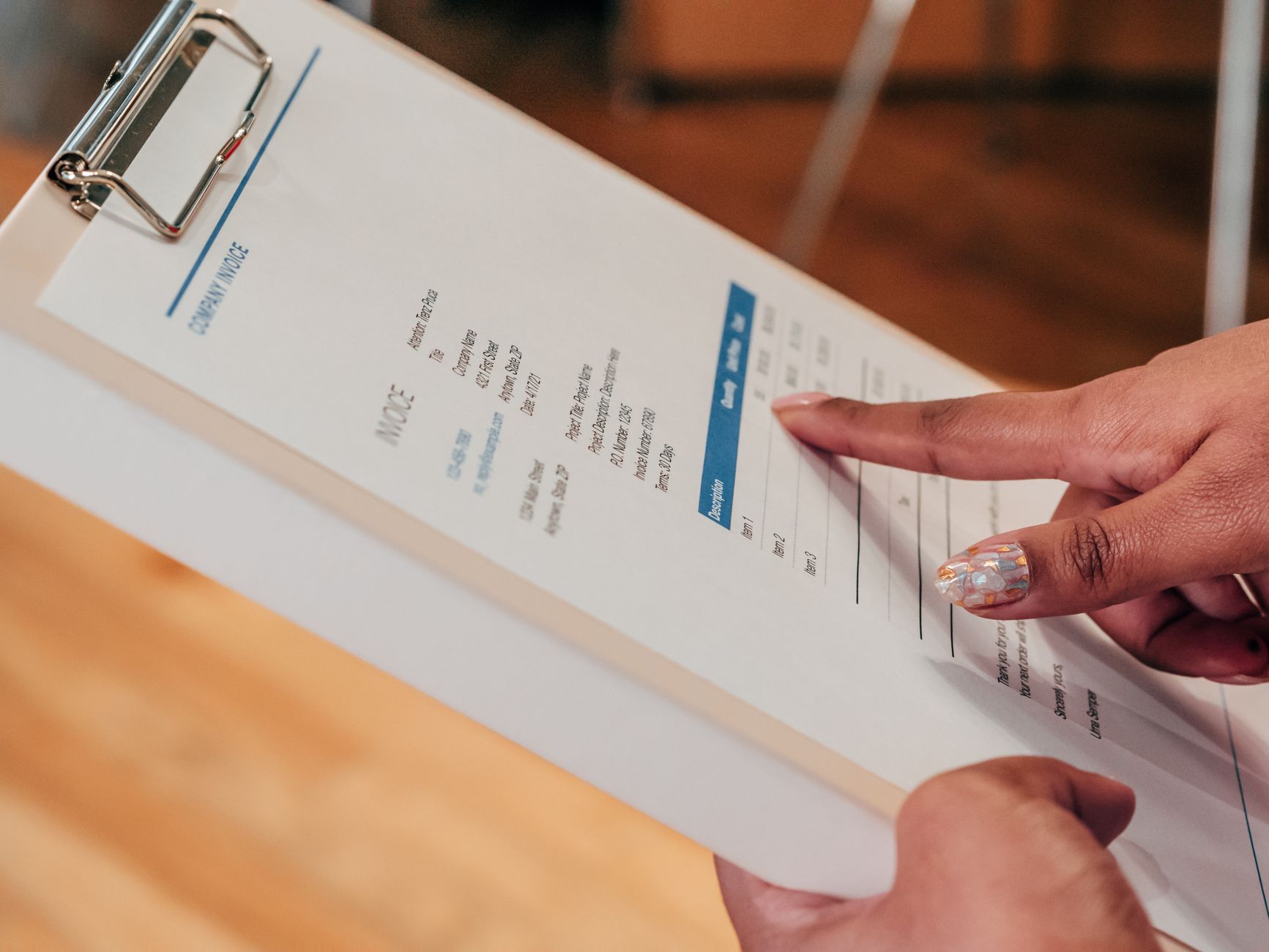 Creative professional invoice