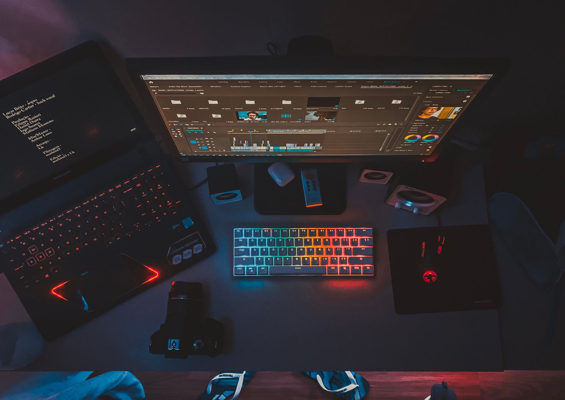 Creative video editing layout