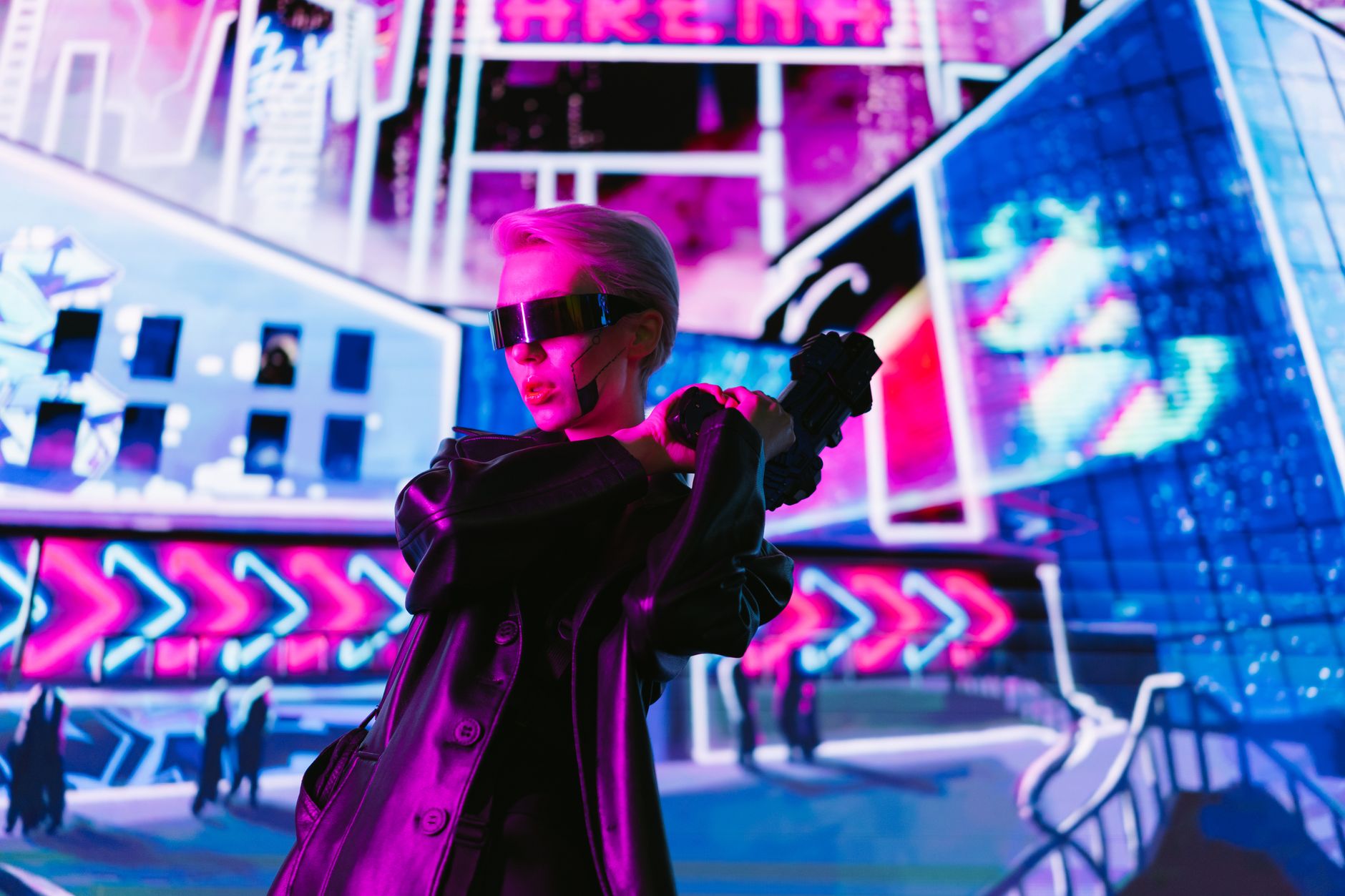 Cyberpunk hologram glow