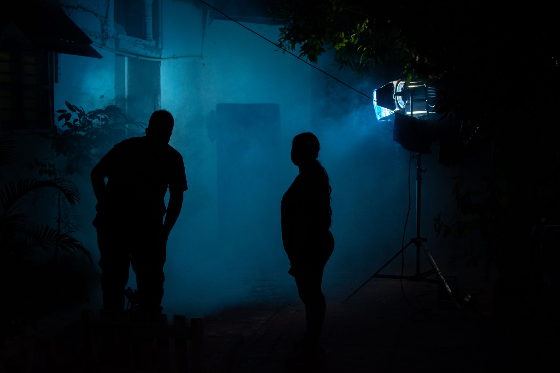 Dark moody cinematic scene