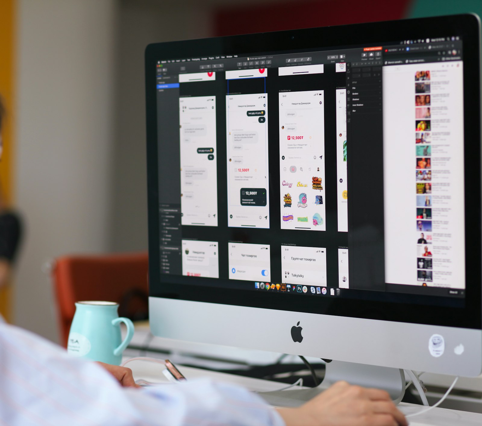 Designer creating youtube thumbnail