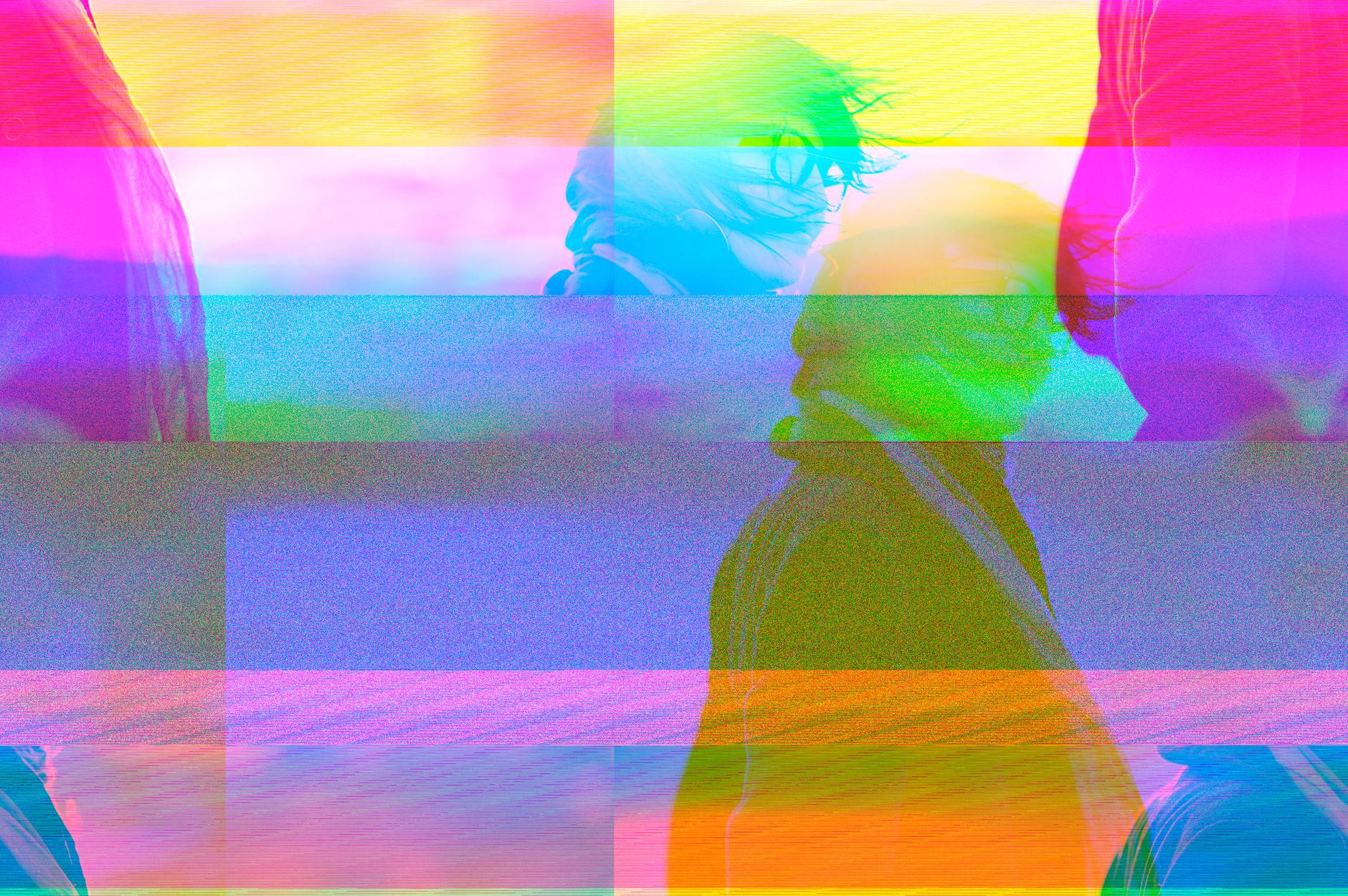 Digital distortion abstract