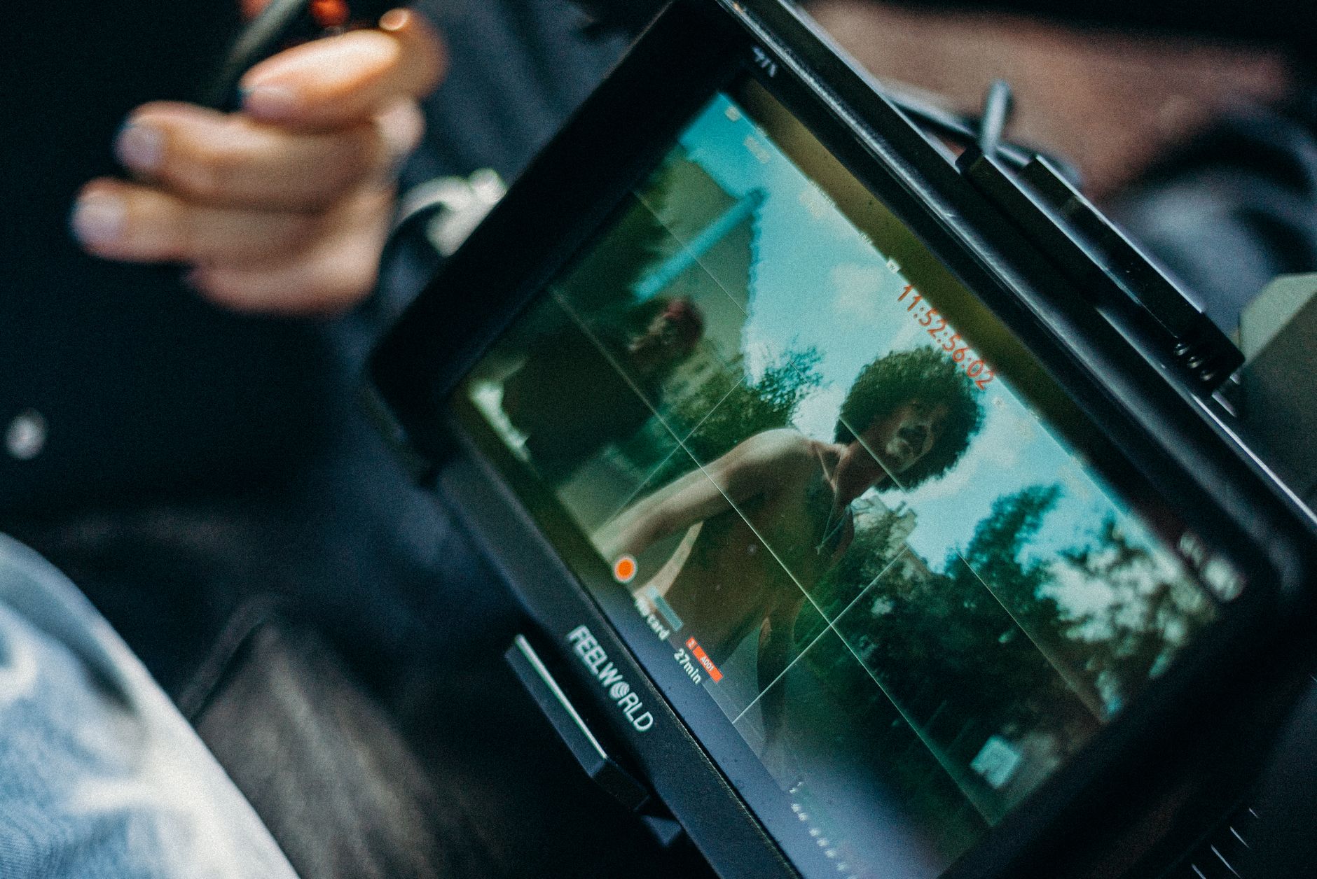 Digital film editing screen