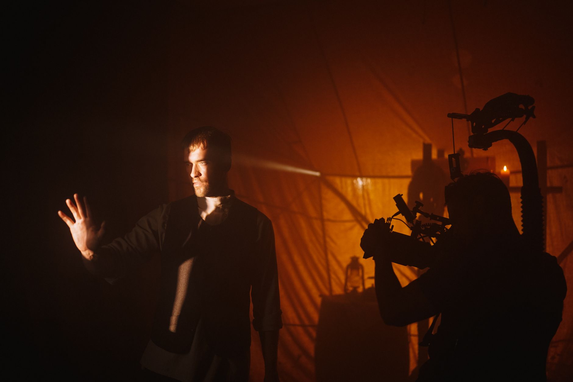 Dramatic film scene