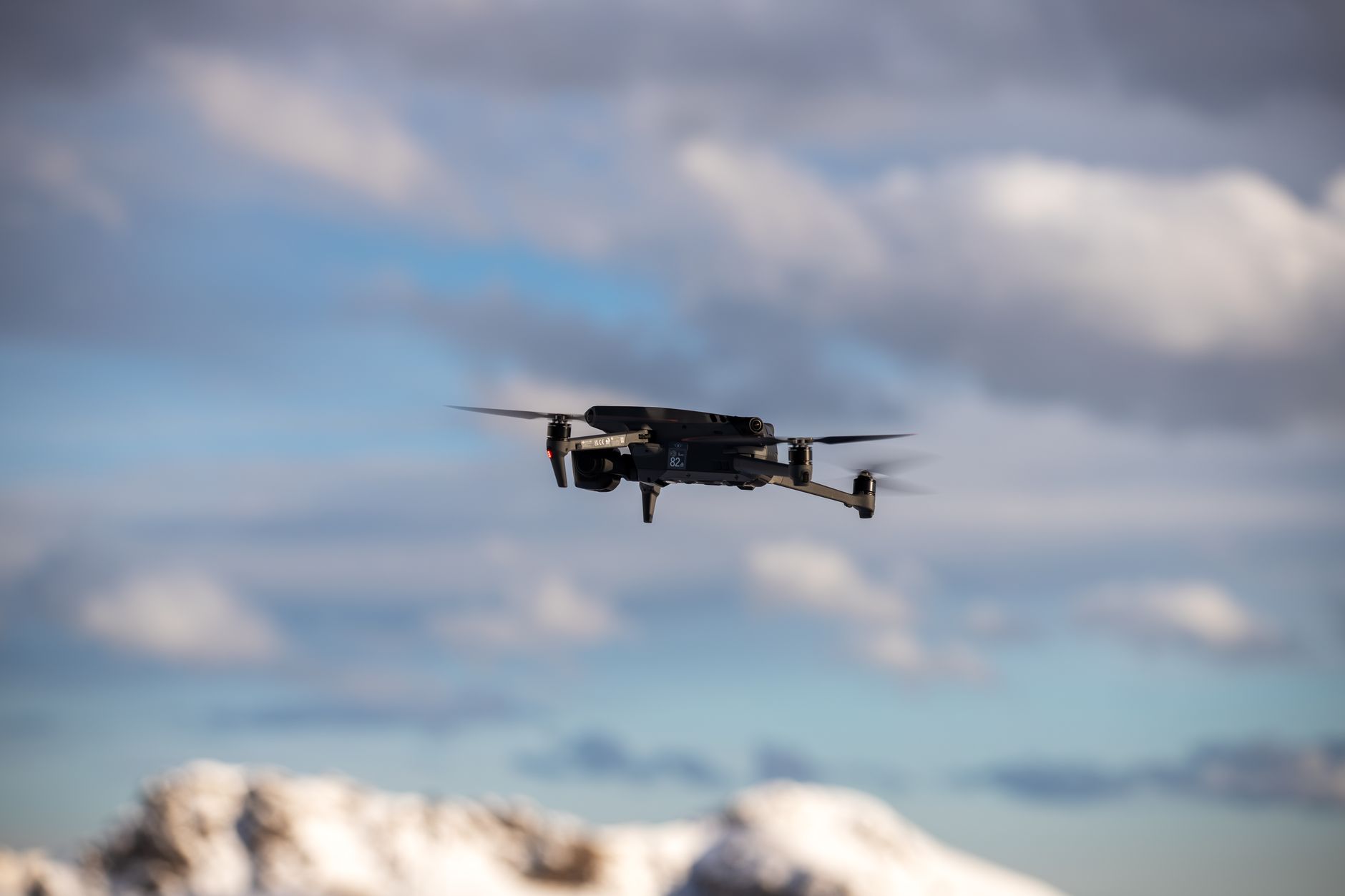 Drone flying cinematic sky
