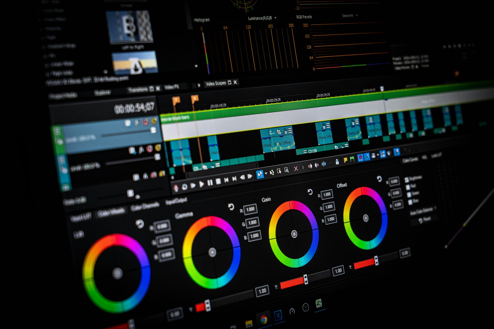 Editor adjusting color