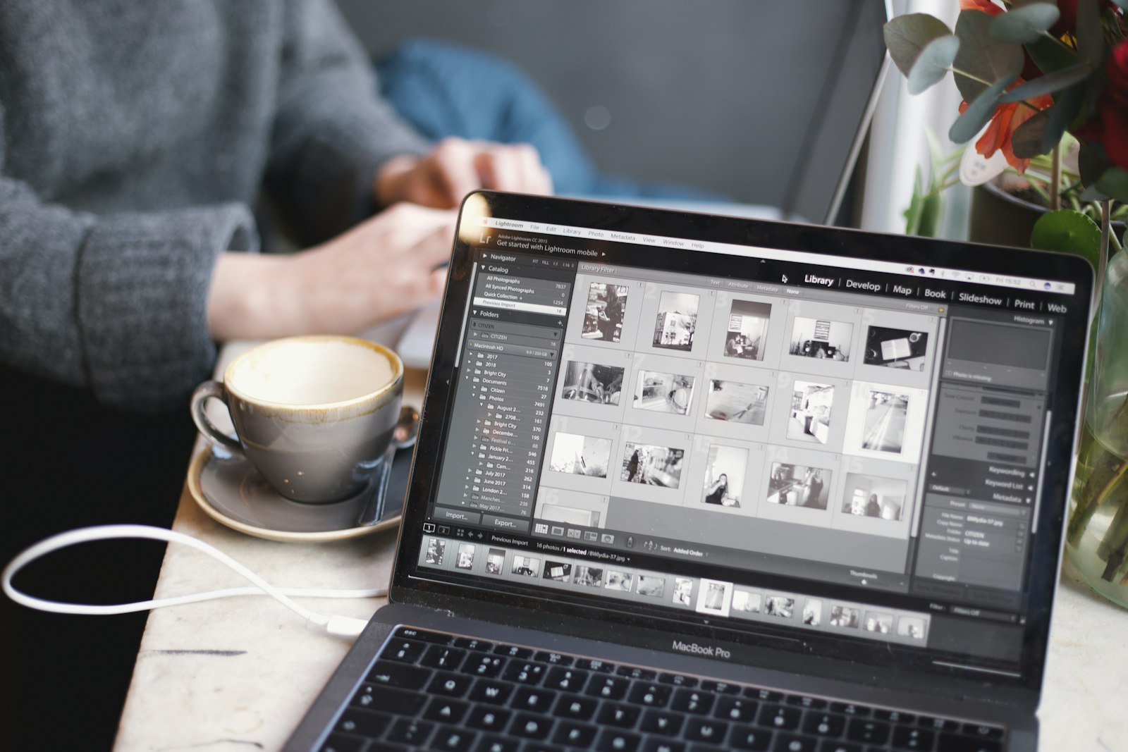 Editor working creative business