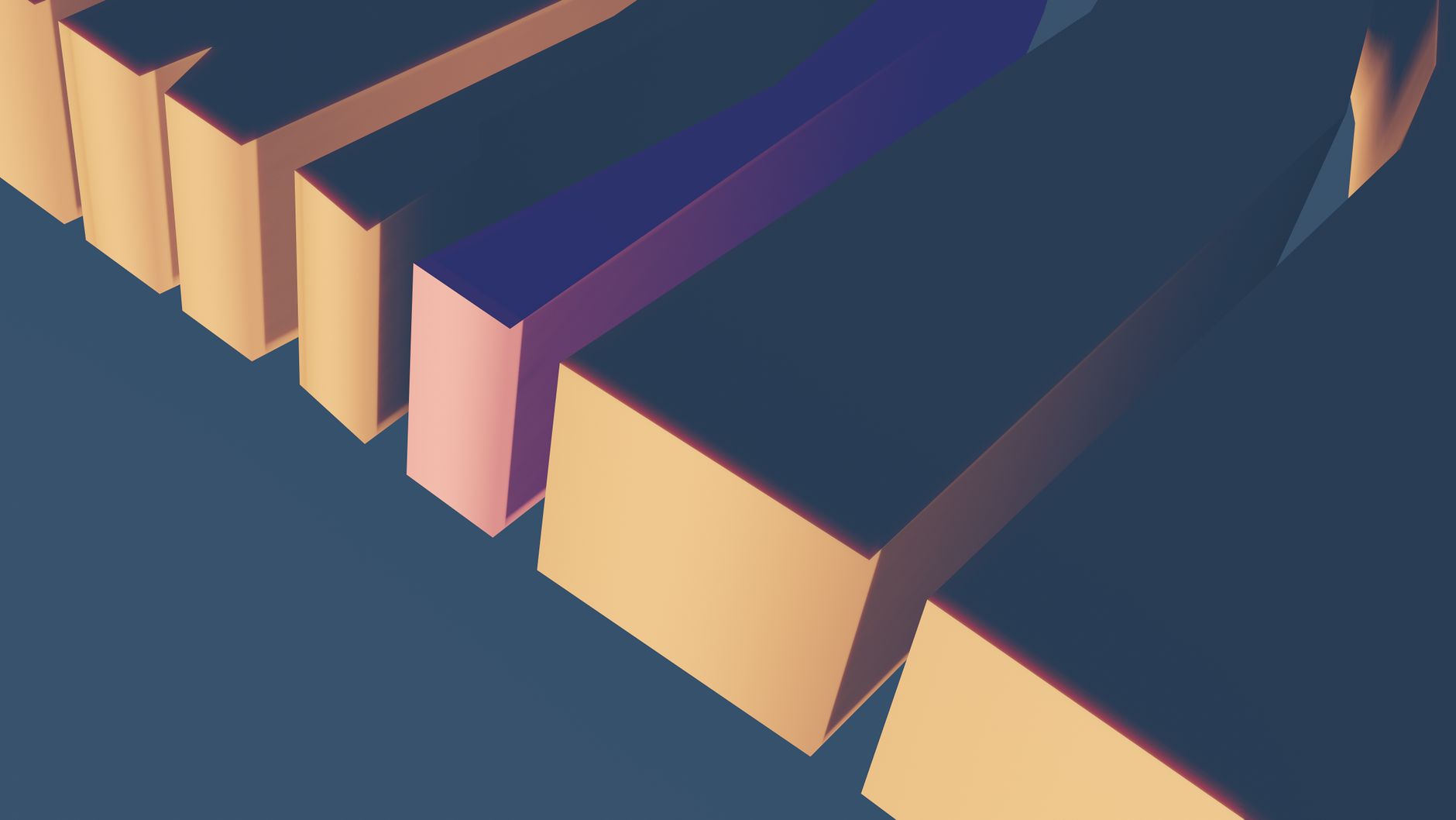 Extruded 3d text dark