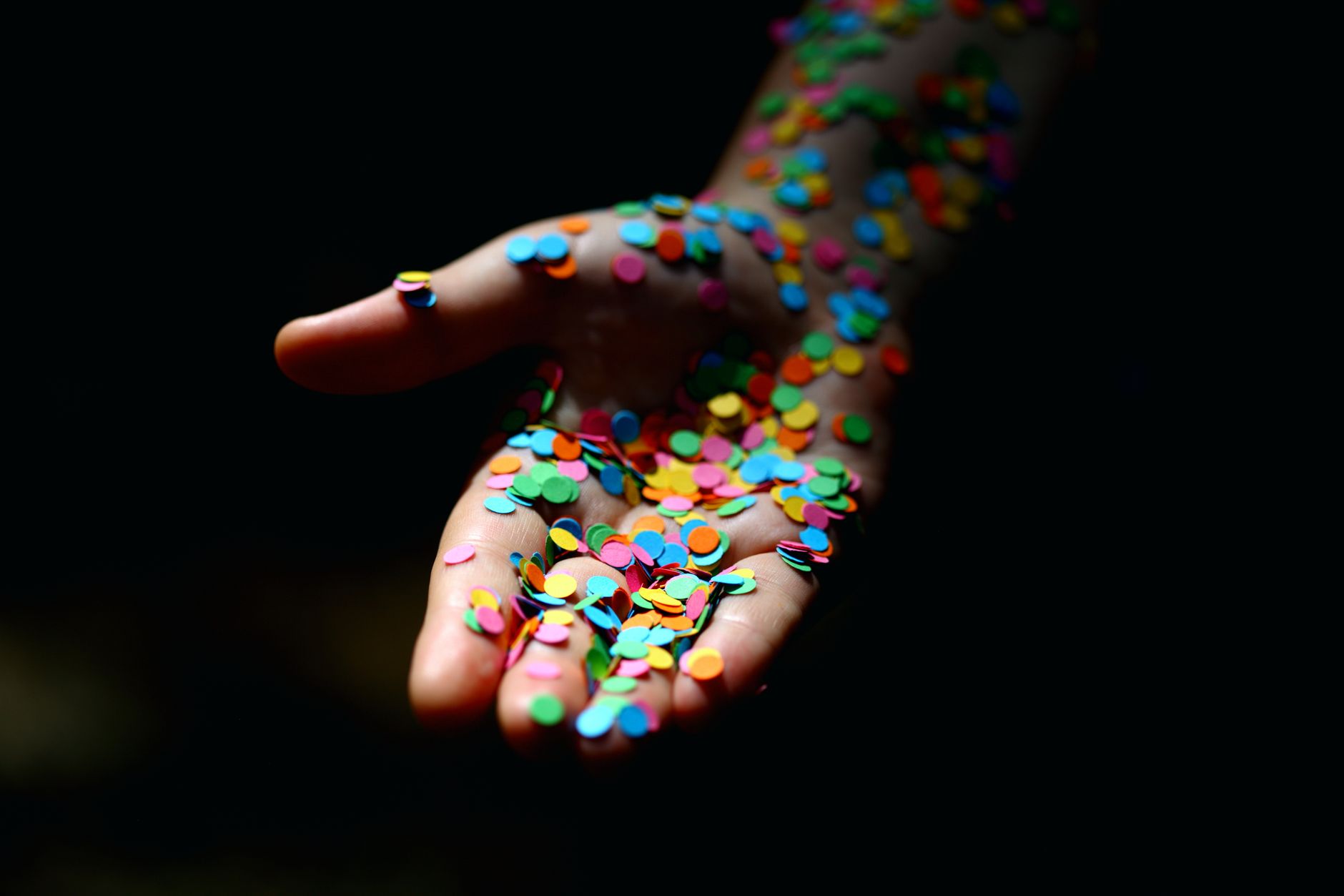 Festive confetti burst