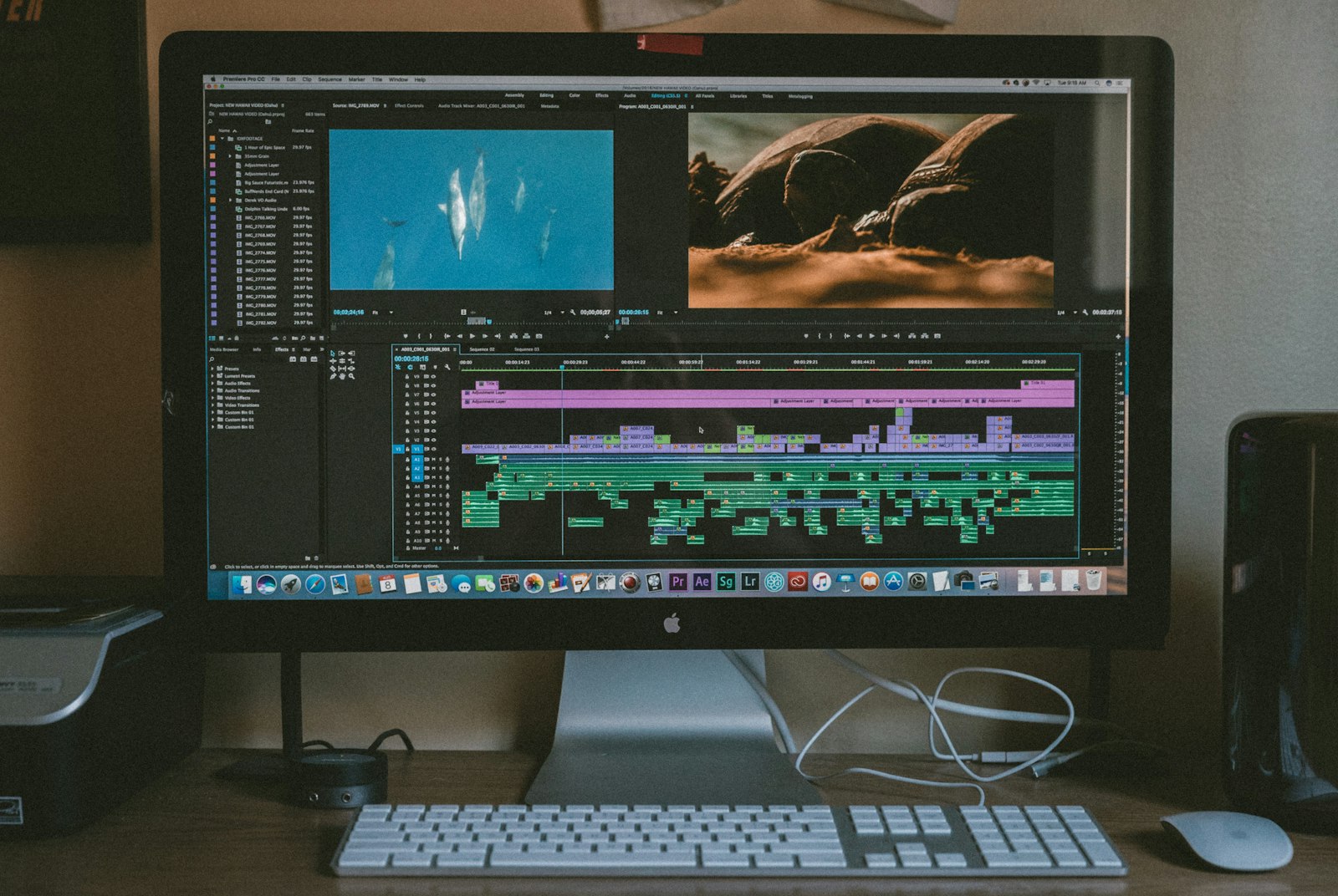 Film editing color monitor