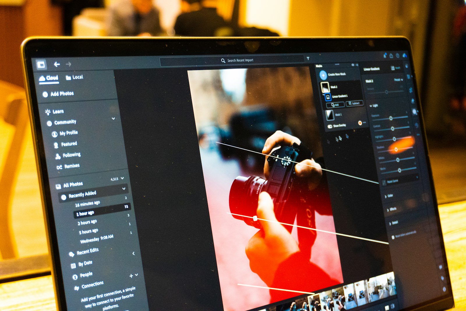 Film editing software masking