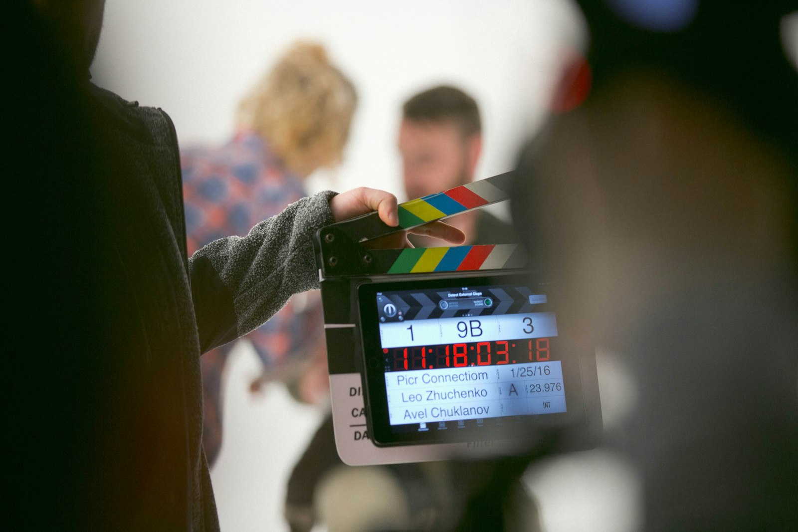 Film editor swapping clips