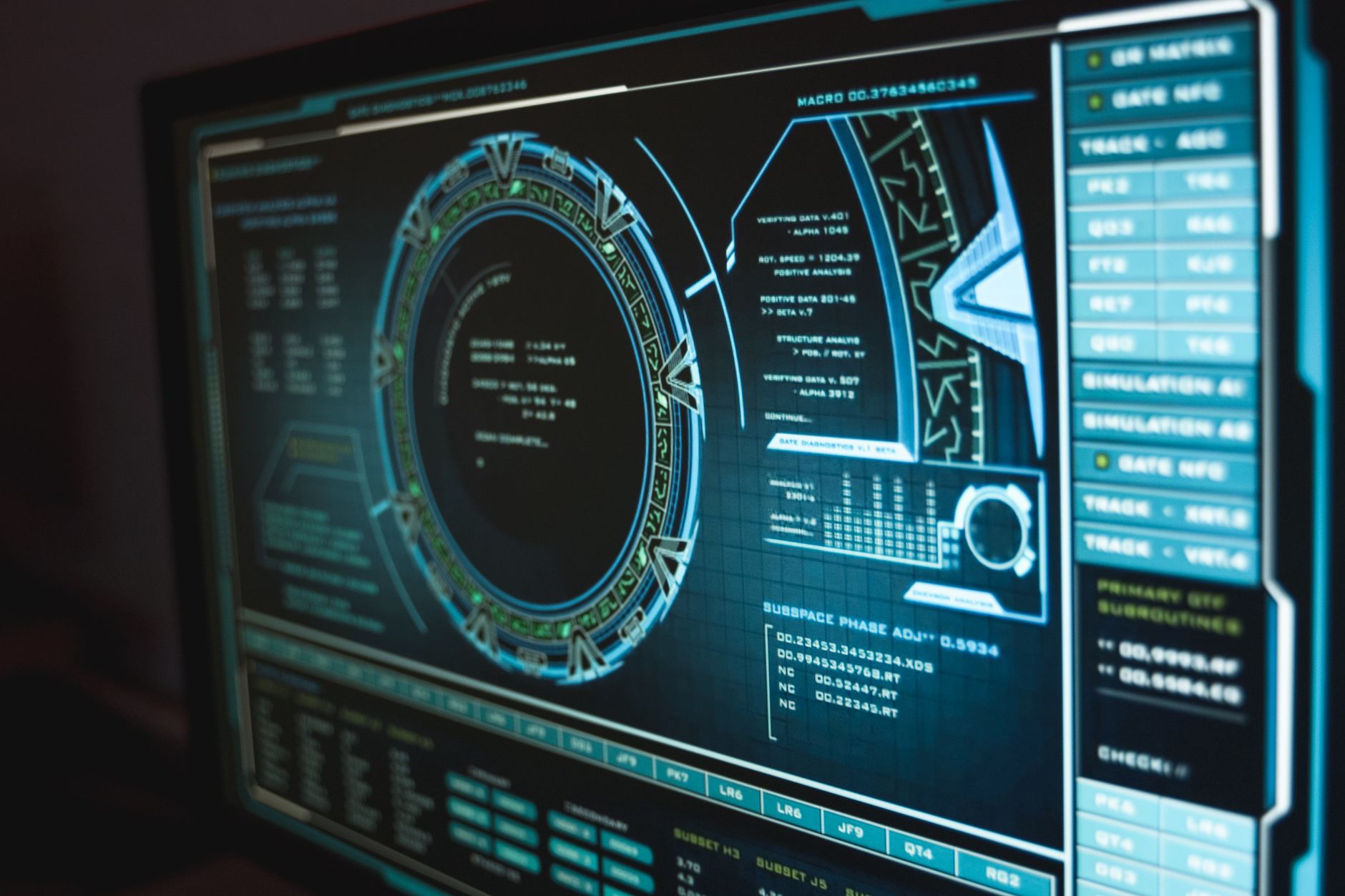 Futuristic blue digital interface