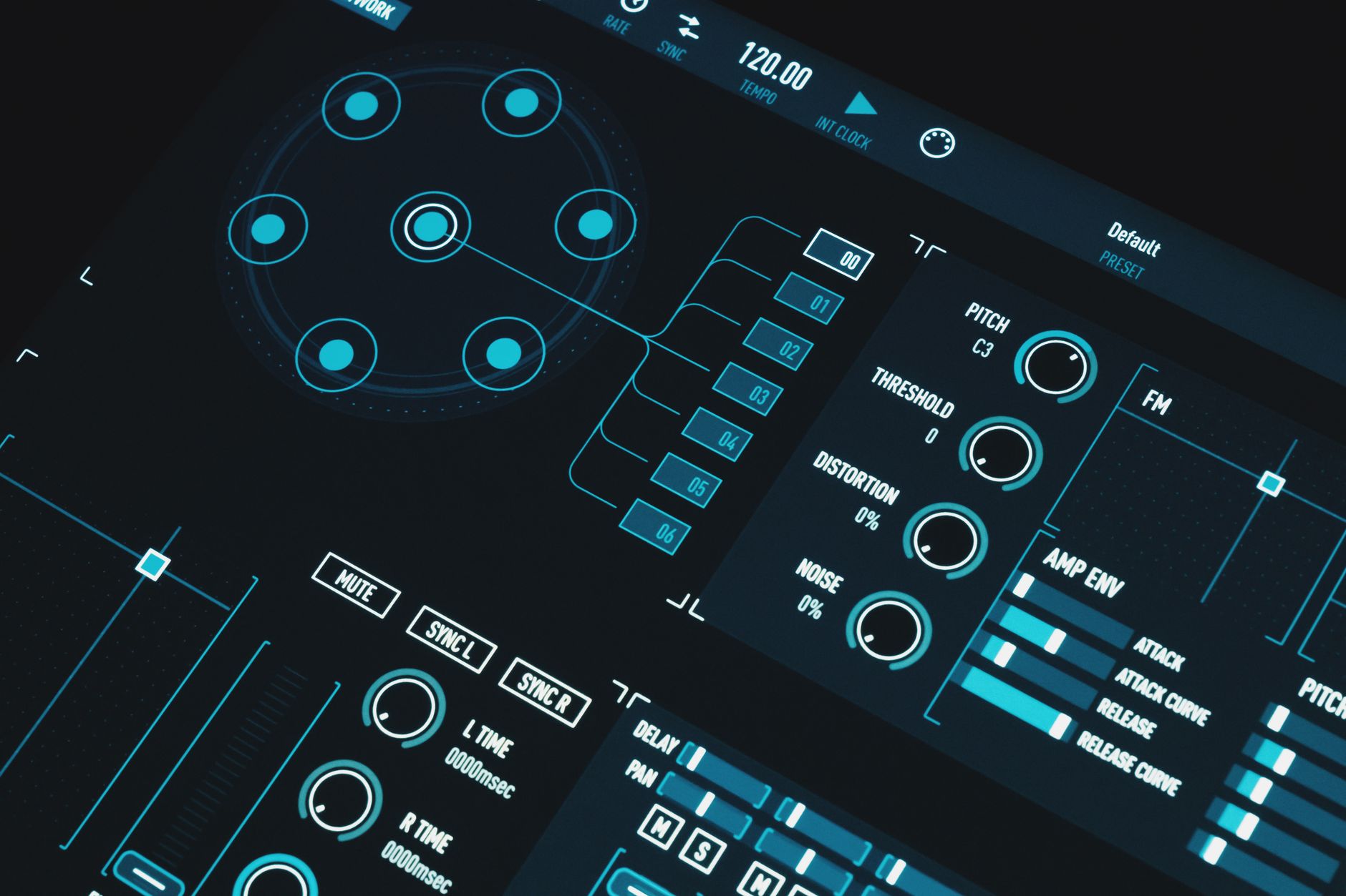 Futuristic screen interface